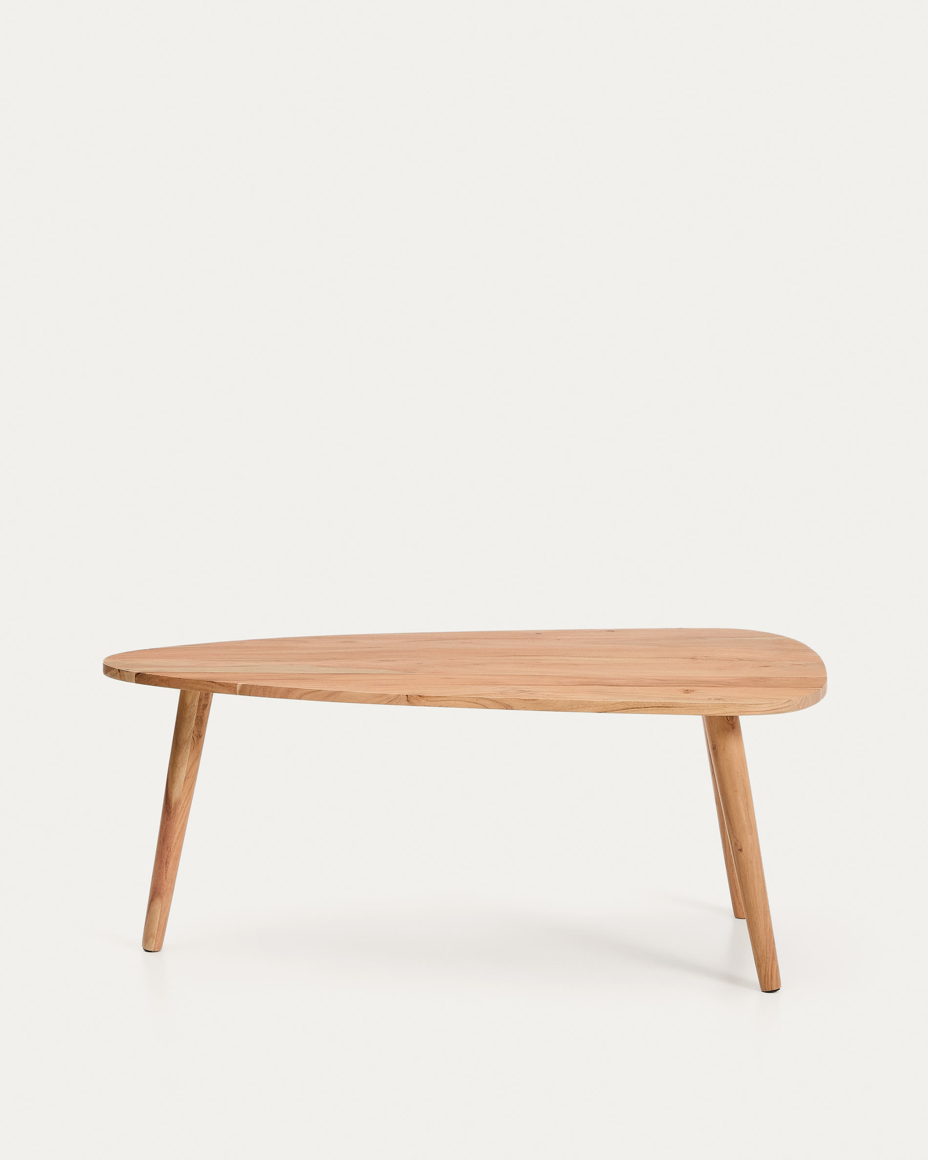 Duvani coffee table in solid acacia wood with bleached finish Ø110