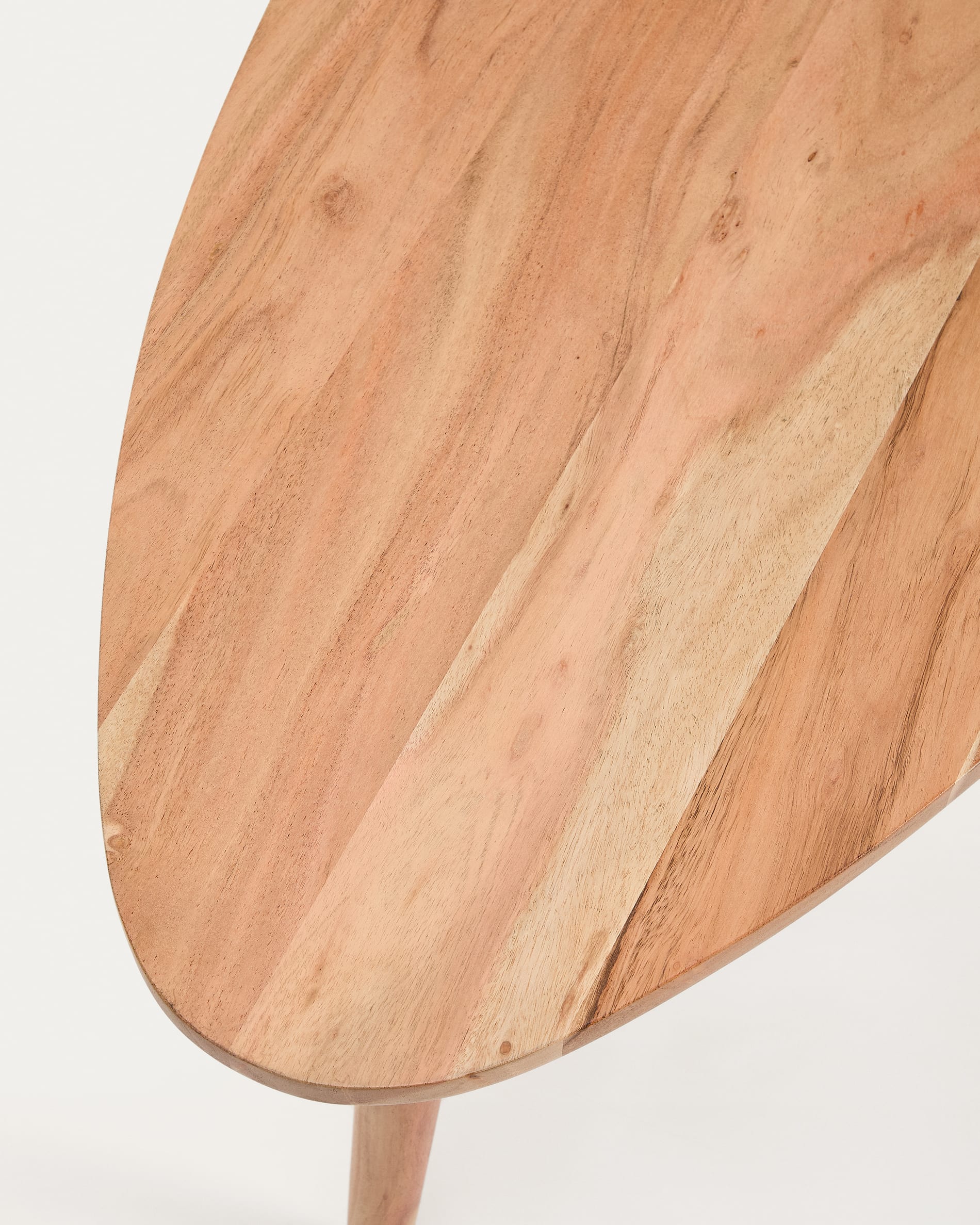 Duvani coffee table in solid acacia wood with bleached finish Ø110 x 60cm