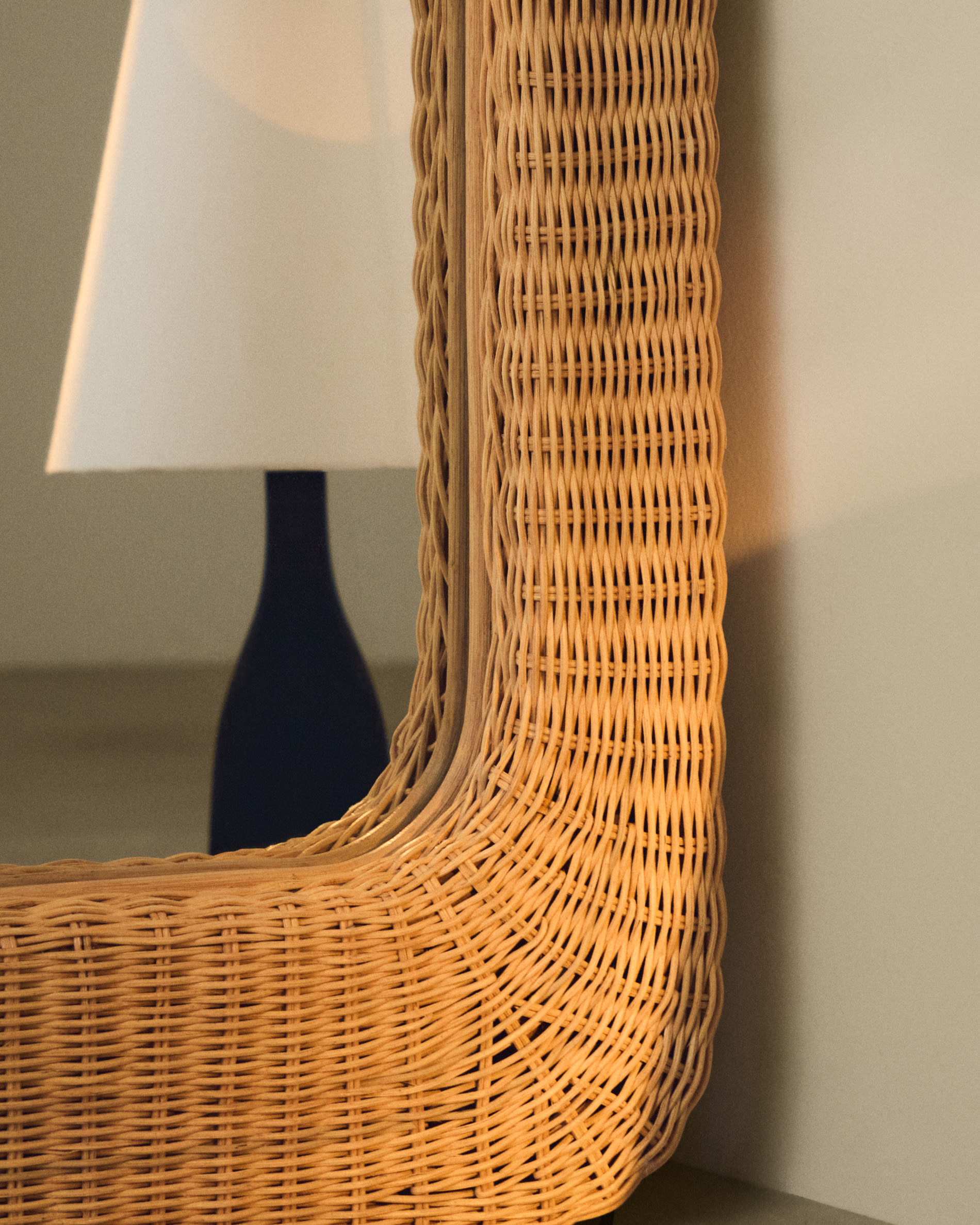 Zilna rattan mirror 58 x 120 cm