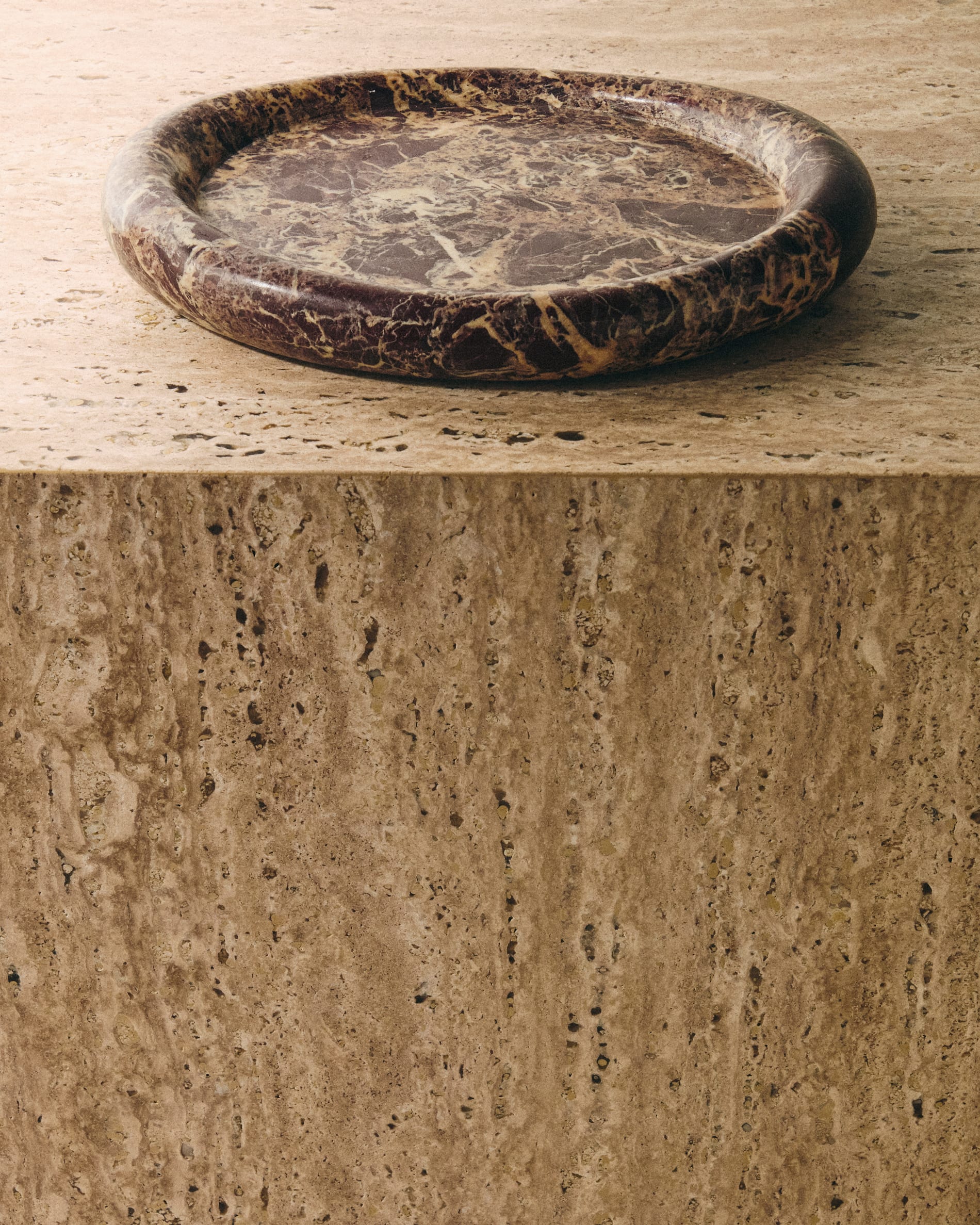 Lenorel tray in maroon marble 30 x 23 cm