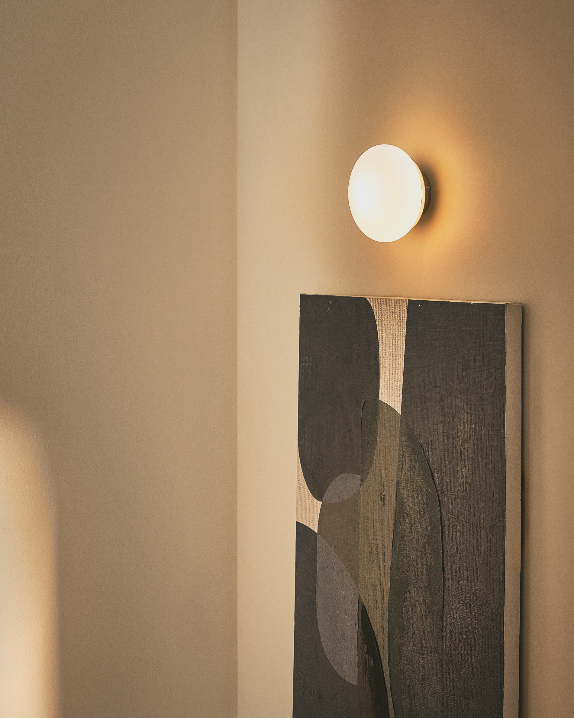 Bamila wall lamp in smoked glass and nickel Ø15cm