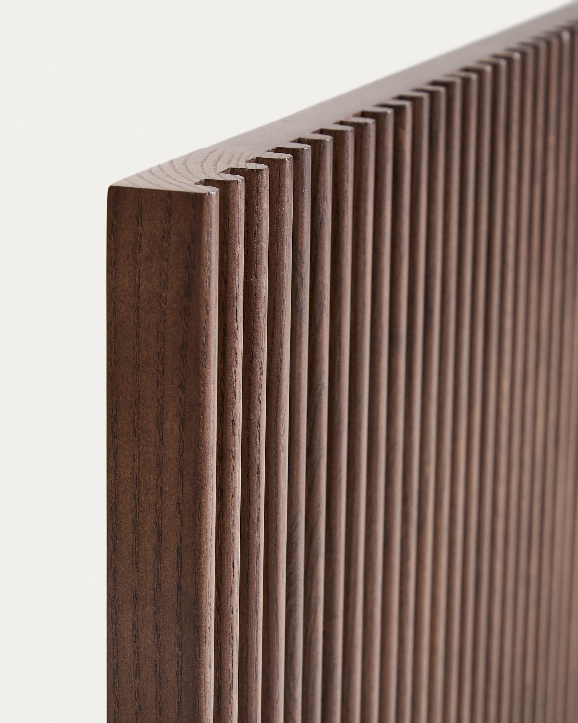 Beyla solid ash wood headboard with walnut finish for a bed up to 180 cm FSC 100%