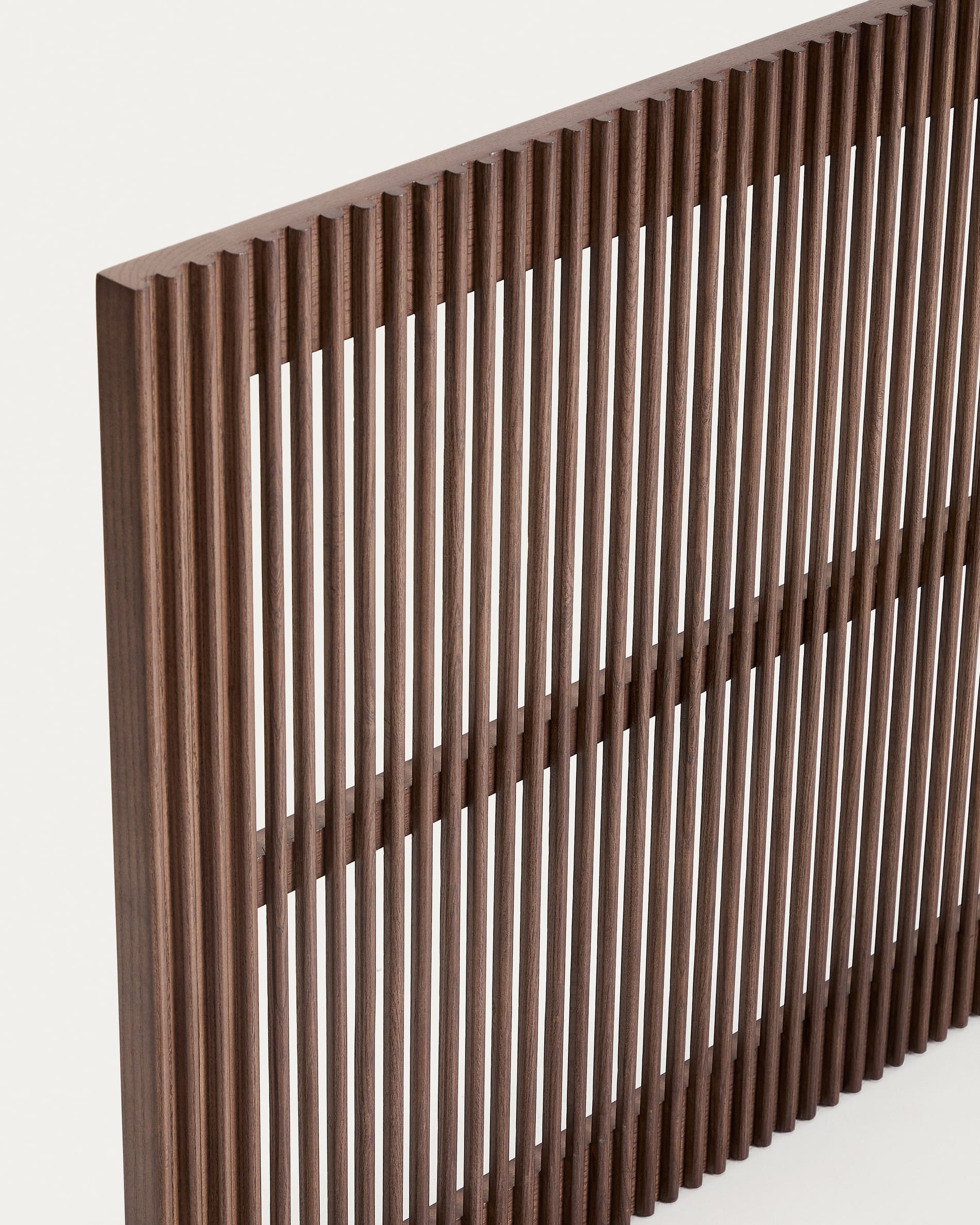 Beyla solid ash wood headboard with walnut finish for a bed up to 180 cm FSC 100%