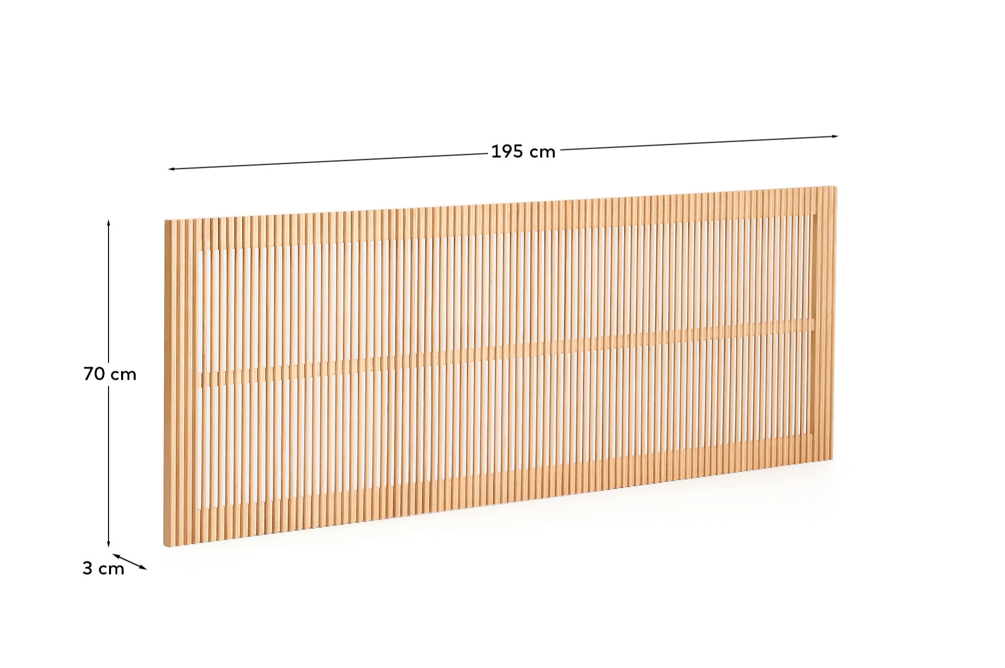 Beyla solid ash wood headboard for a bed up to 180 cm FSC 100%