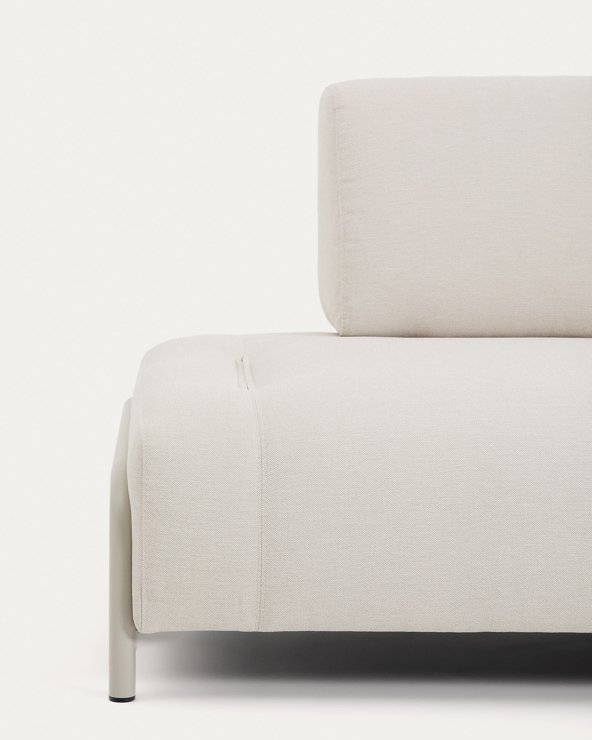 Compo 2-seater module in ecru chenille with beige metal frame 200 cm FSC Mix Credit