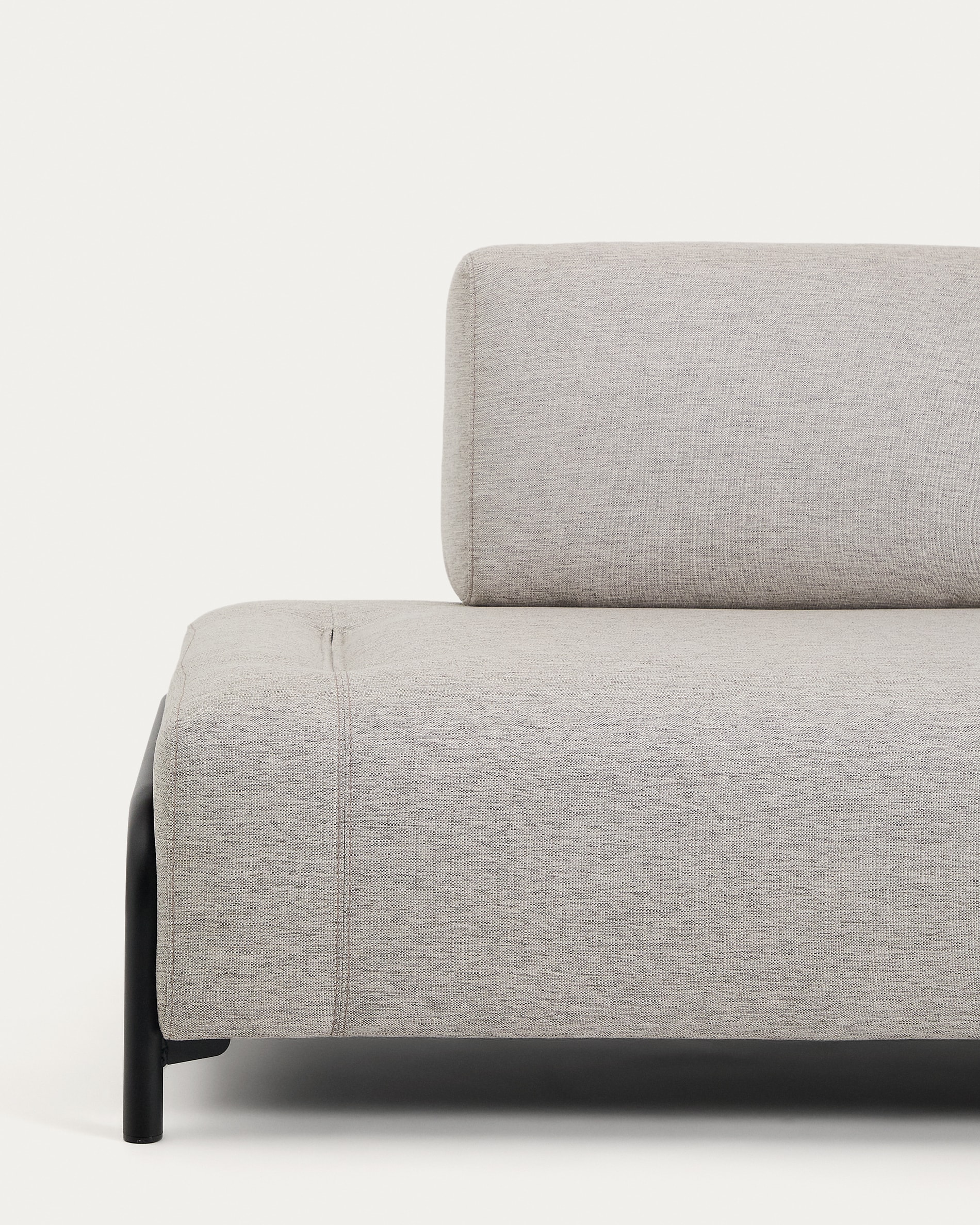 Compo 2-seater greige module with black metal frame 200 cm FSC Mix Credit