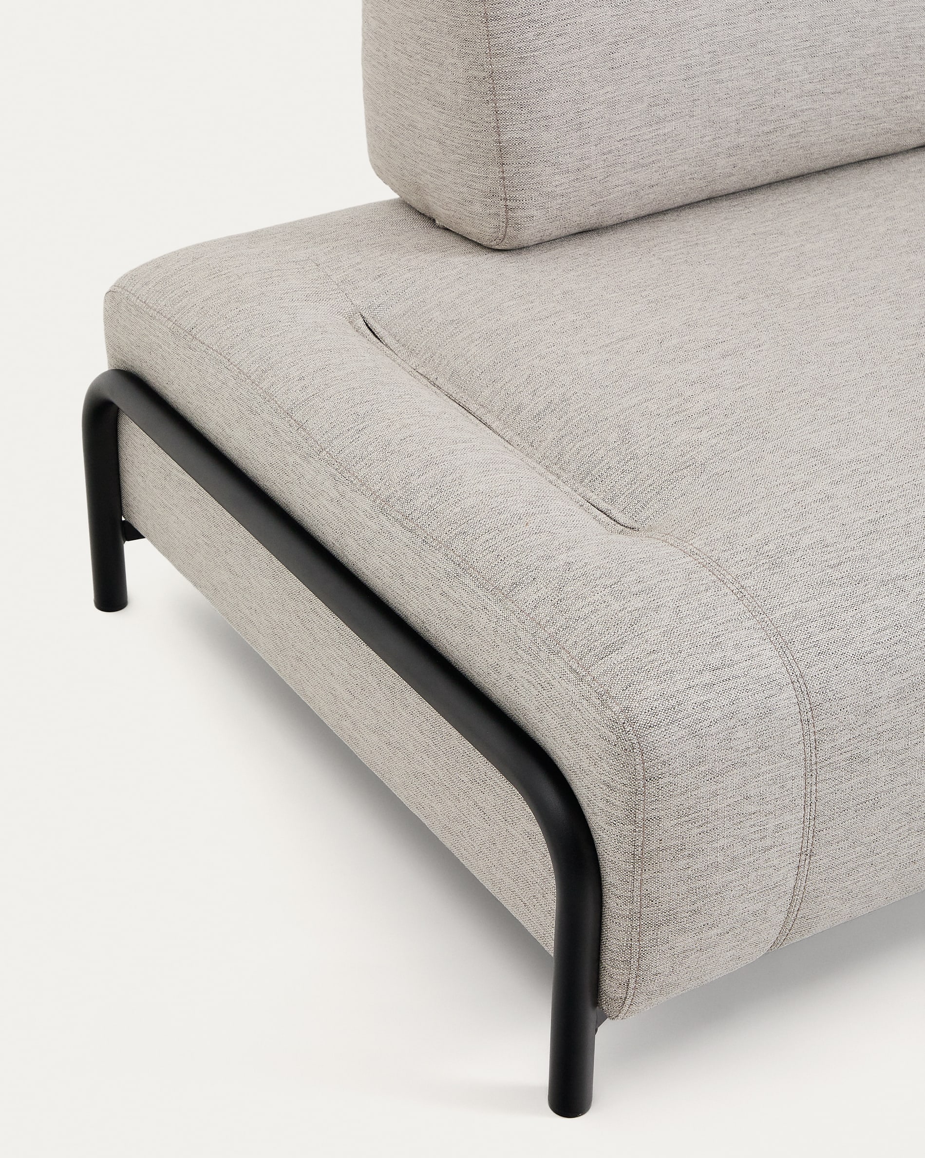 Compo 2-seater greige module with black metal frame 200 cm FSC Mix Credit
