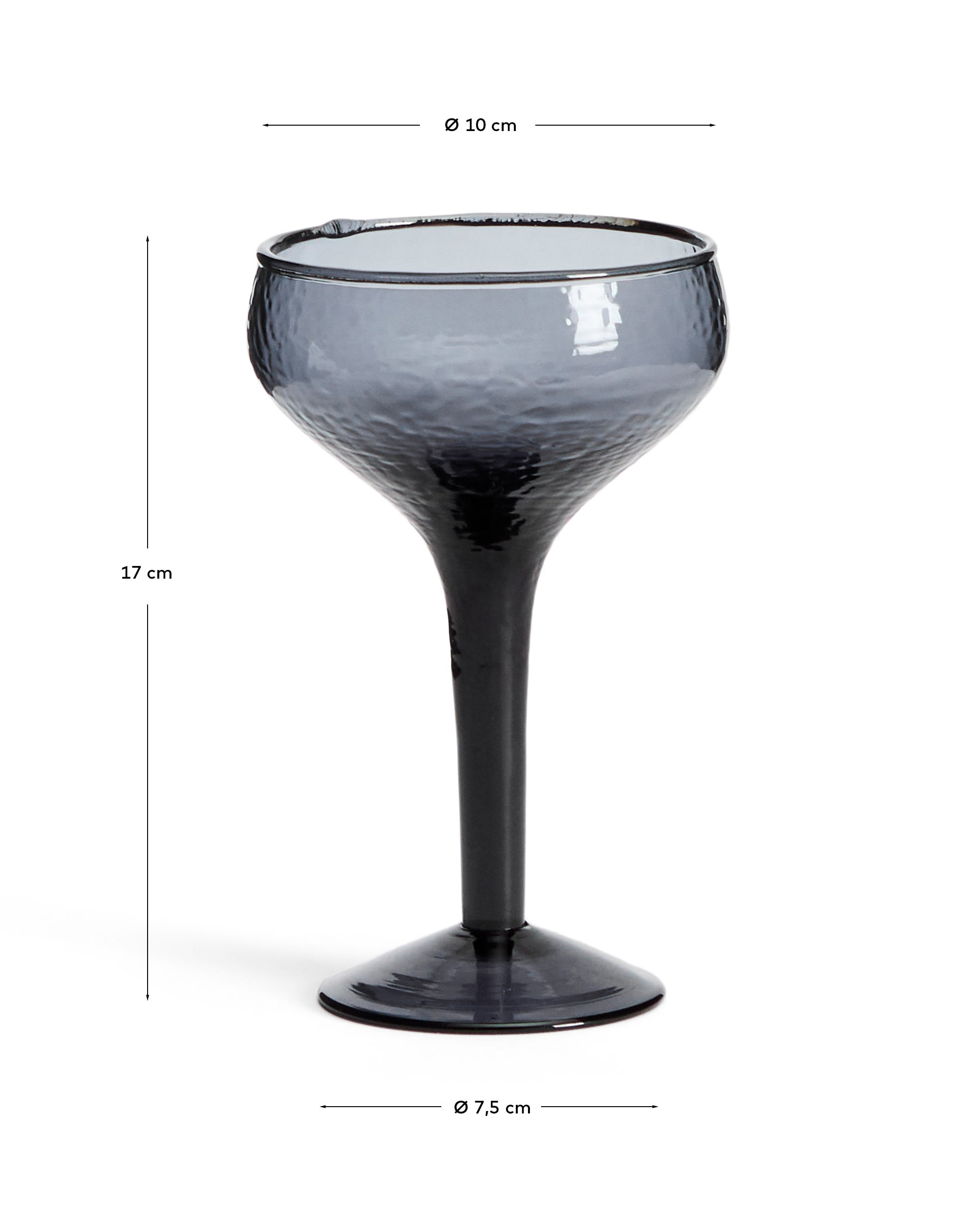 Sileia wine glass made of blue recycled glass