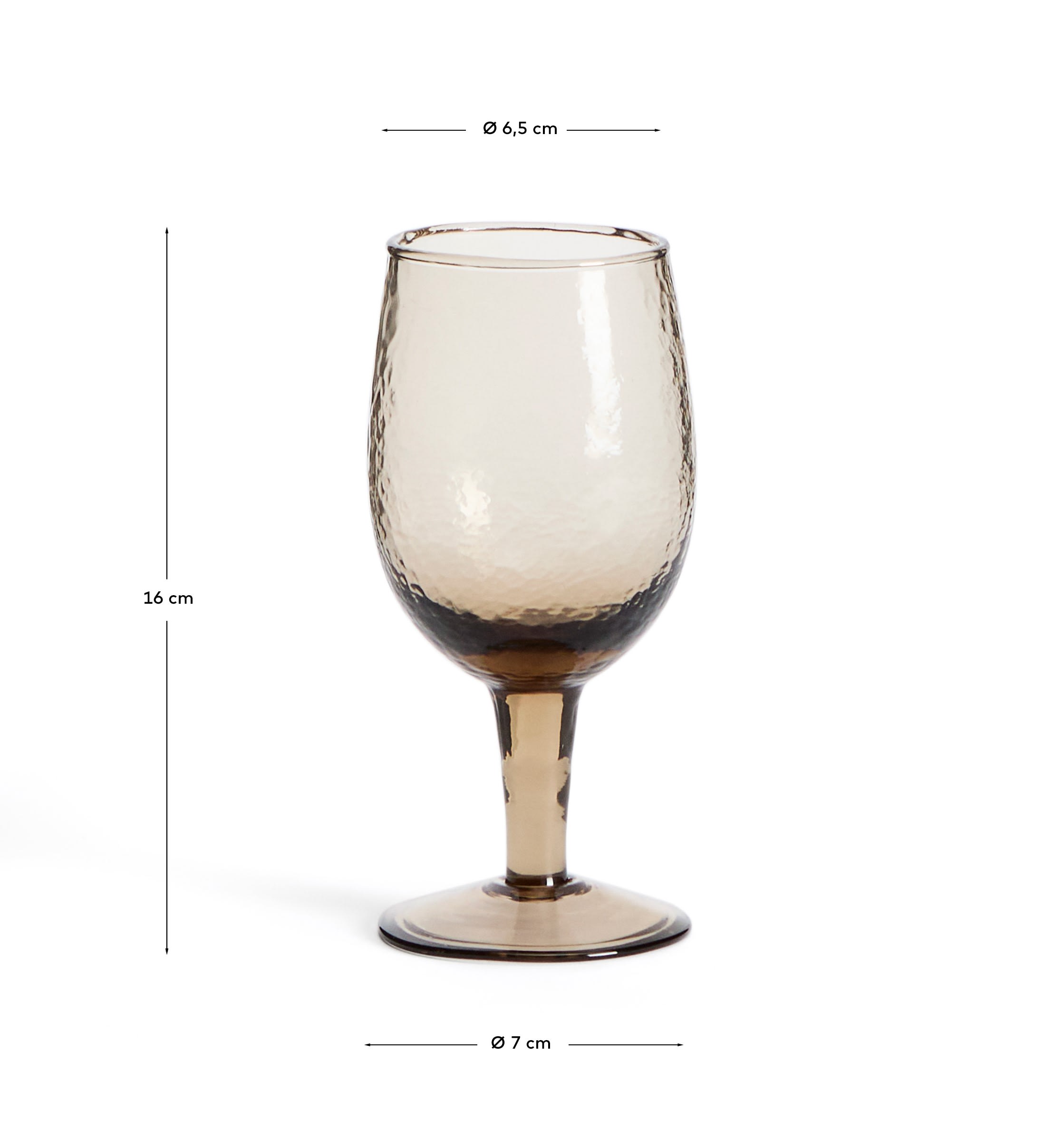 Sileia wine glass made of brown recycled glass