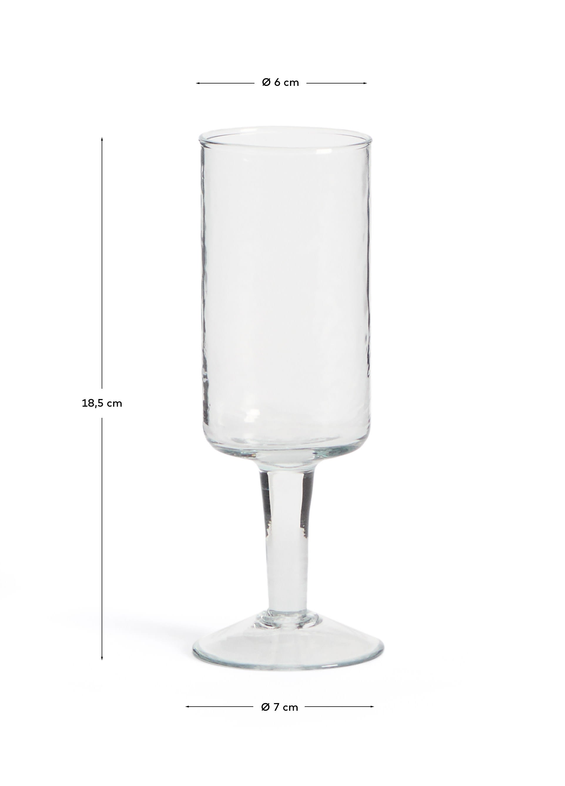 Obila wine glass made of transparent recycled glass