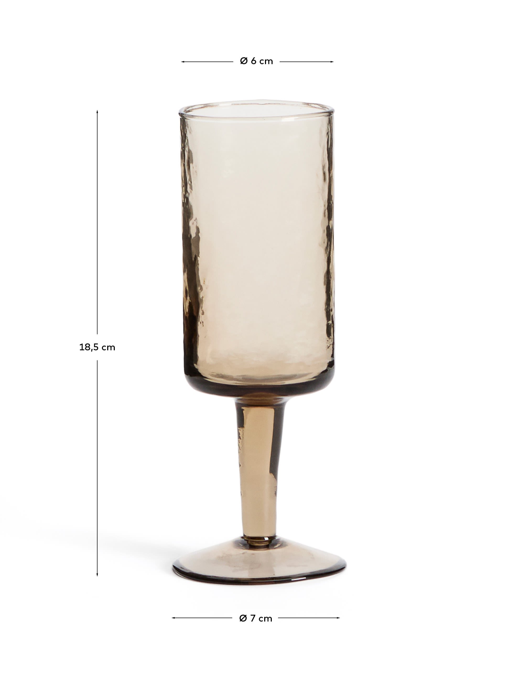 Obila wine glass made of brown recycled glass