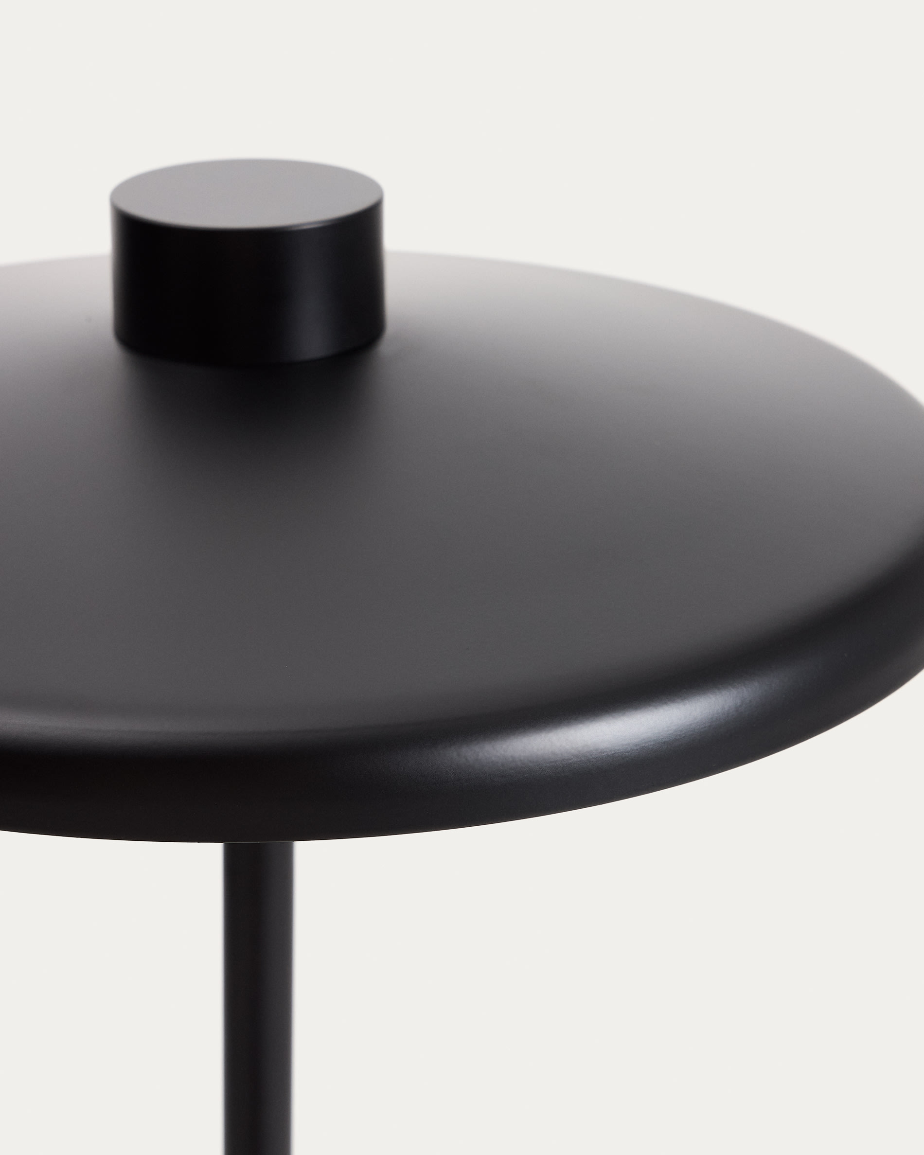 Nuvira floor lamp in black satin metal