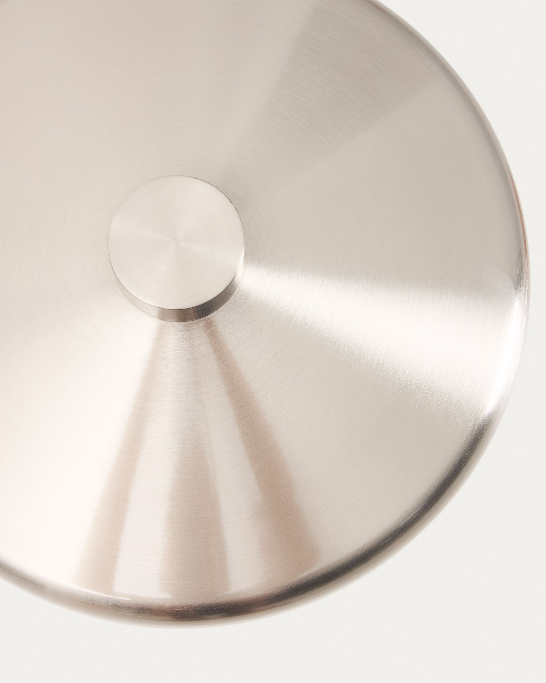 Nuvira table lamp in light grey brushed metal