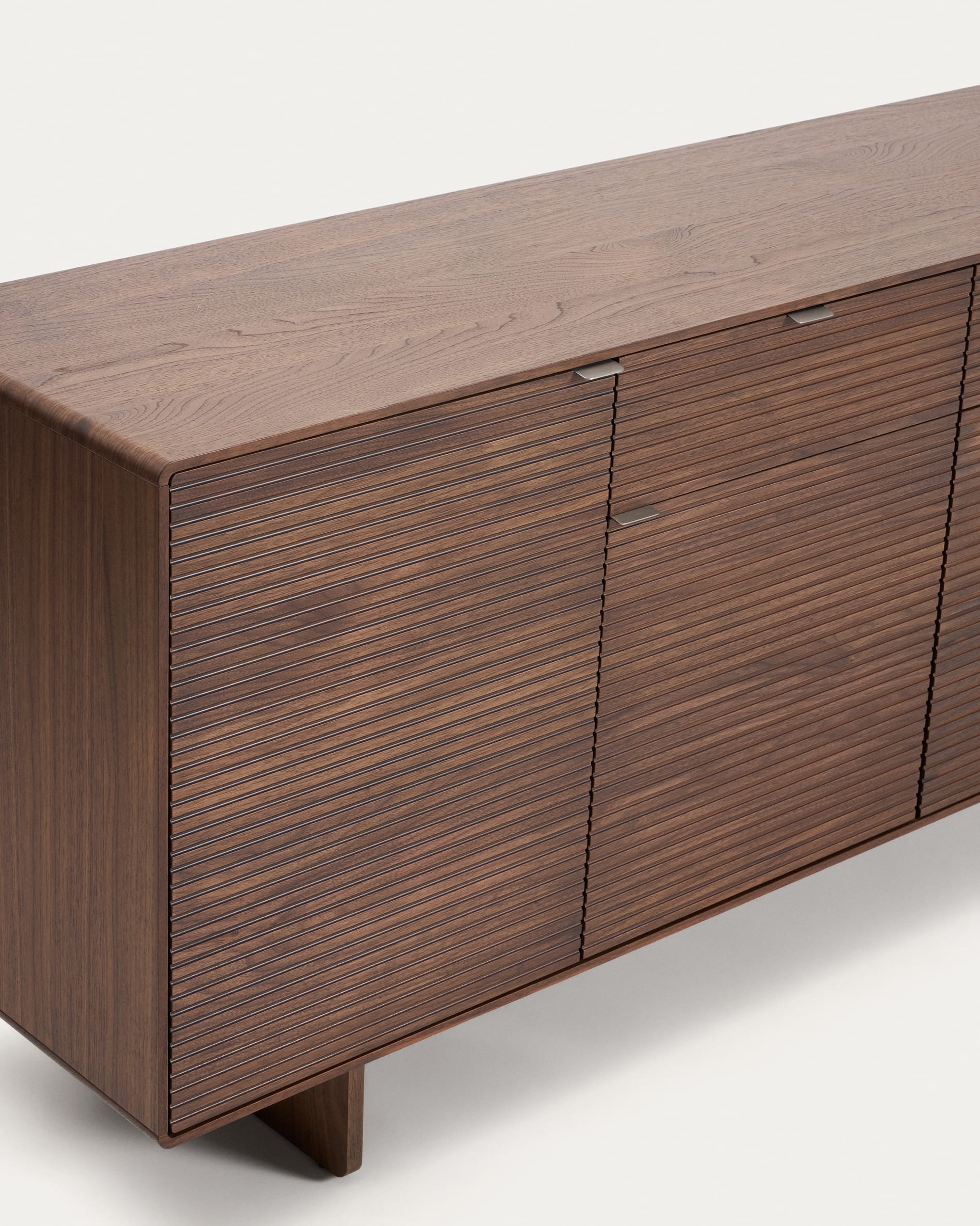 Norlen sideboard with 4 doors and 2 drawers in walnut veneer FSC Mix Credit 194.5 x 78 cm