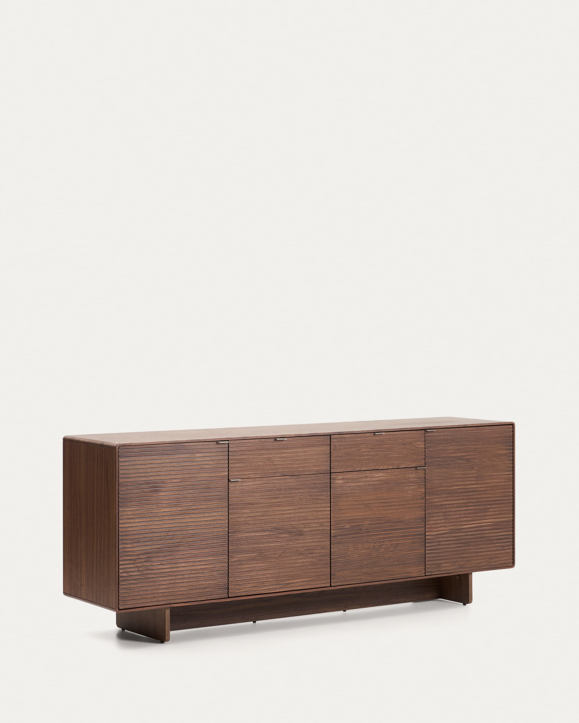 Norlen sideboard with 4 doors and 2 drawers in walnut veneer FSC Mix Credit 194.5 x 78 cm