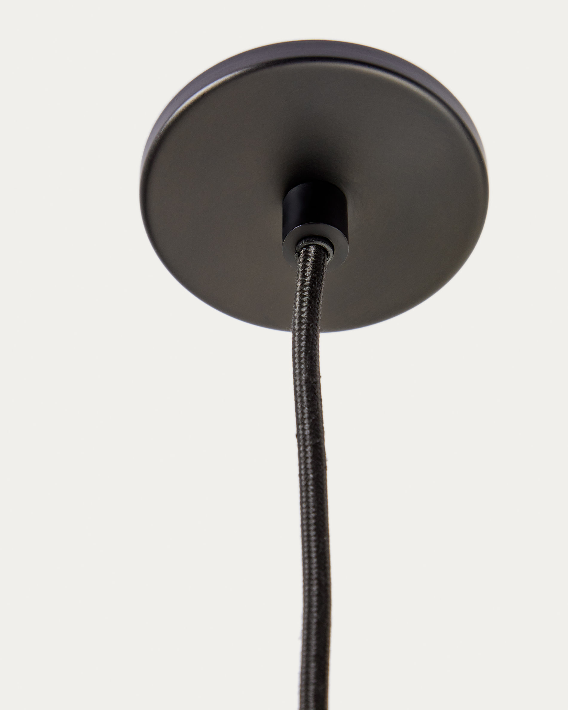 Nuvira ceiling lamp in black satin metal