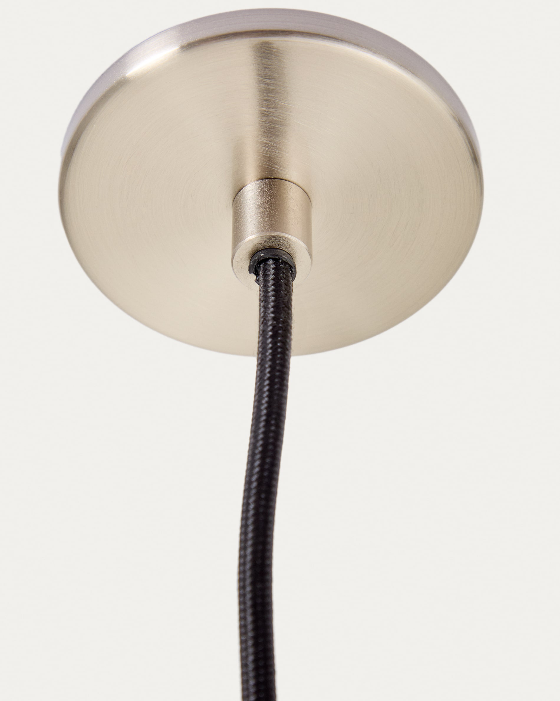 Nuvira ceiling lamp in light grey brushed metal