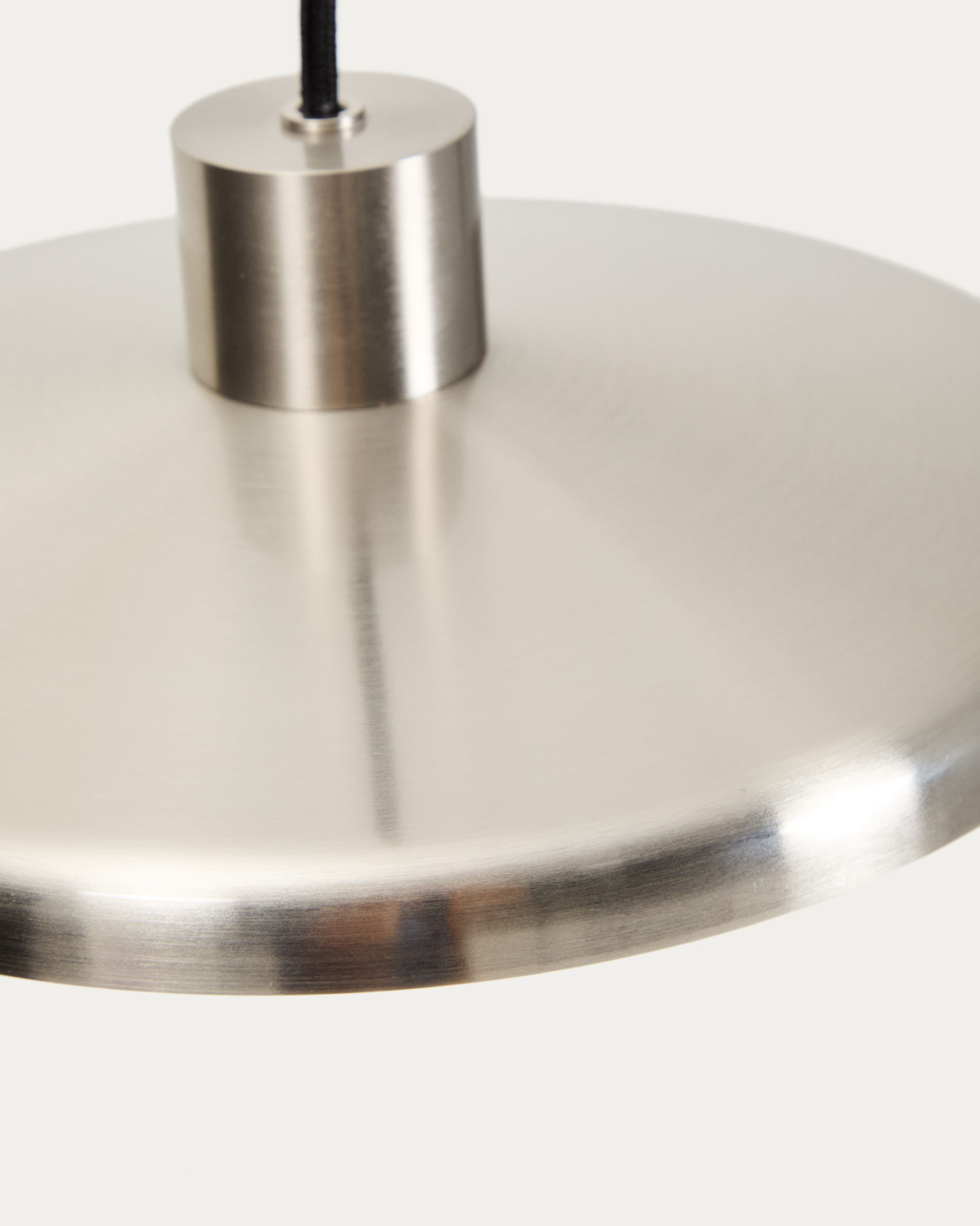 Nuvira ceiling lamp in light grey brushed metal