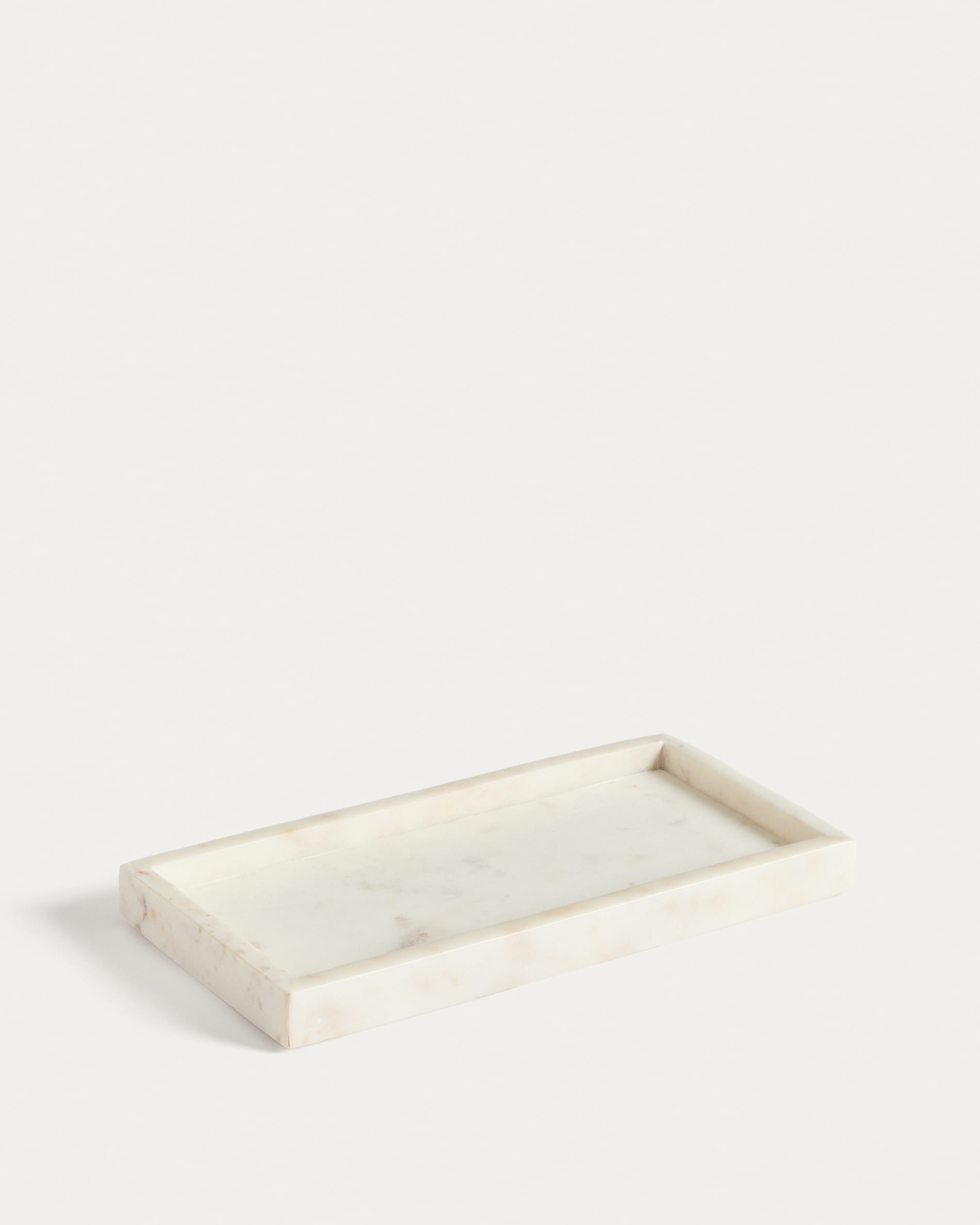 Serela tray in white marble 35 x 18 cm
