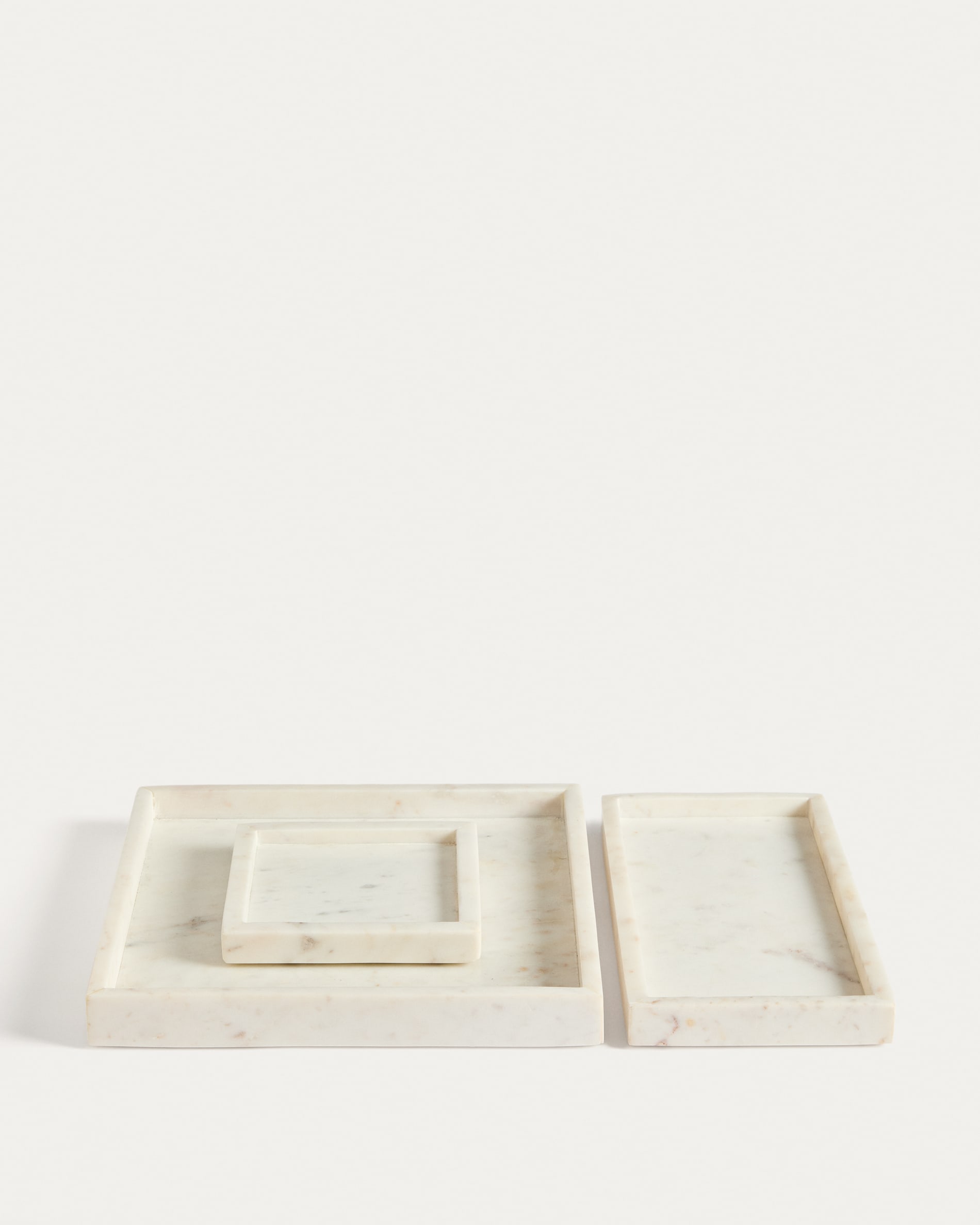 Serela tray in white marble 35 x 18 cm