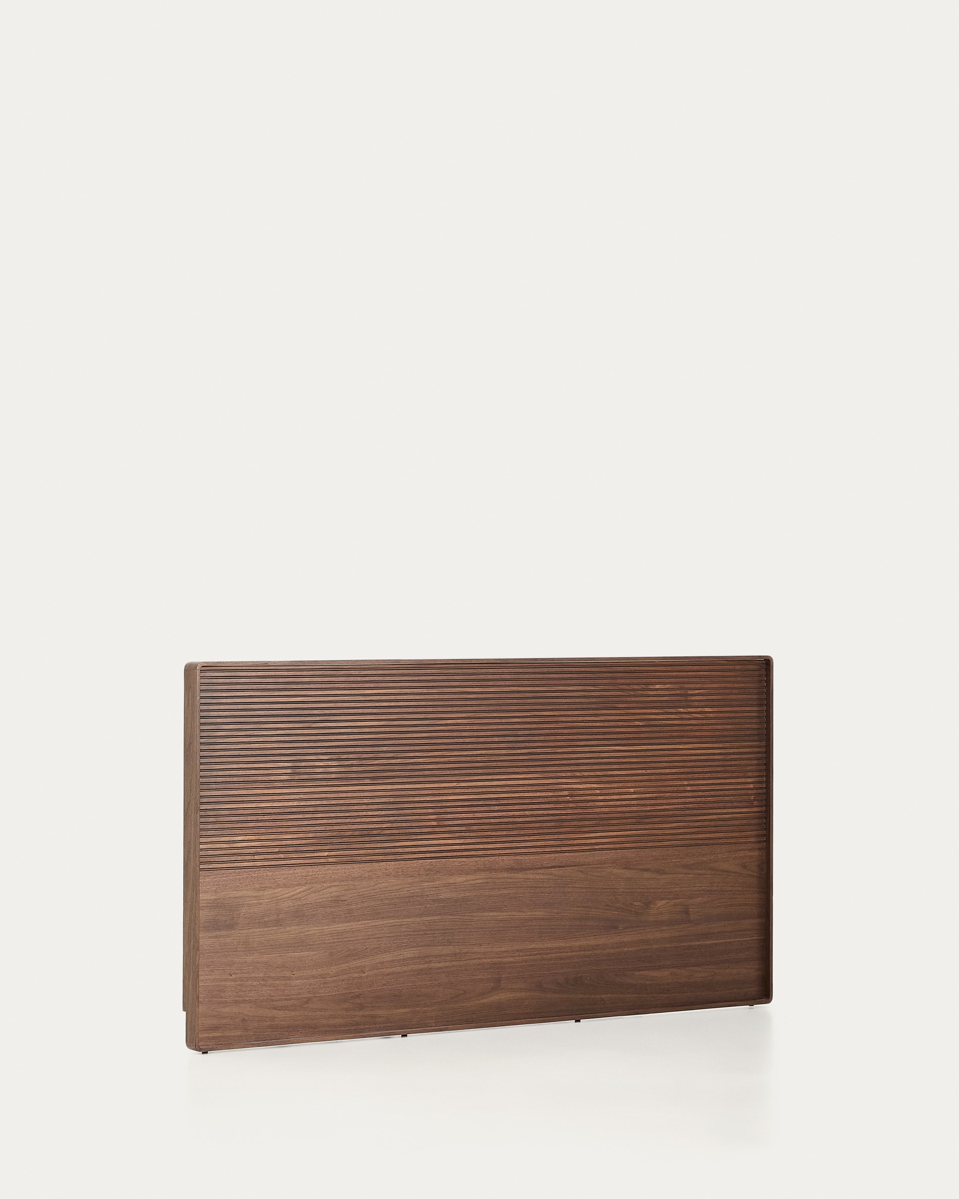 Norlen headboard in walnut veneer with dark finish and LED light for a bed up to 160 cm FSC Mix Credit