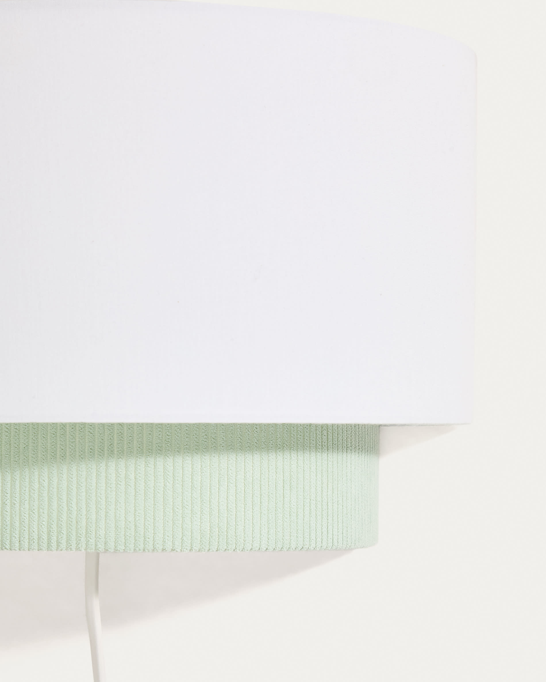 Bianella cotton and turquoise corduroy wall light Ø 40cm