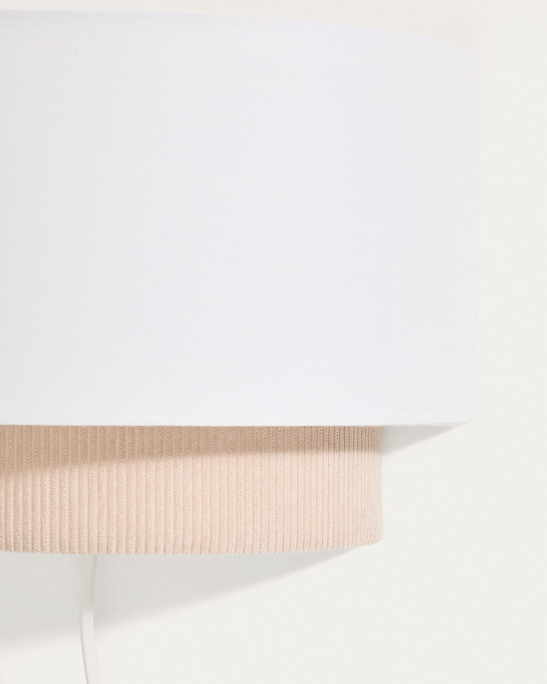 Bianella cotton and beige corduroy wall light Ø 40cm
