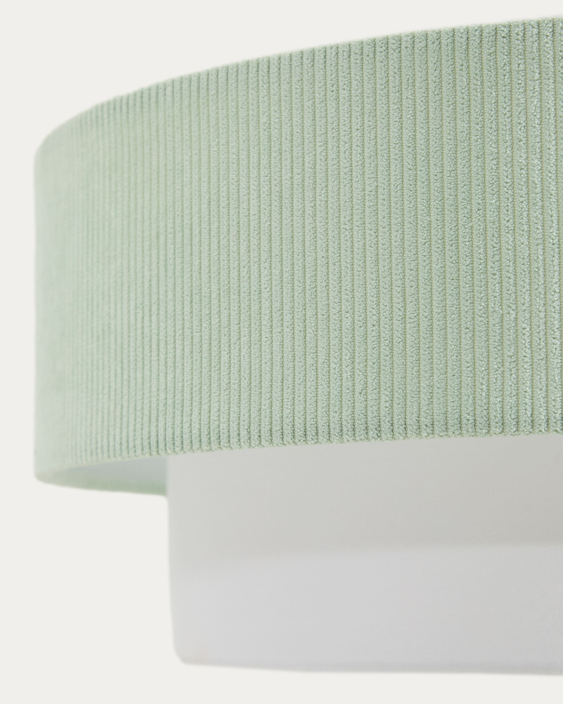 Bianella cotton and turquoise corduroy ceiling lamp