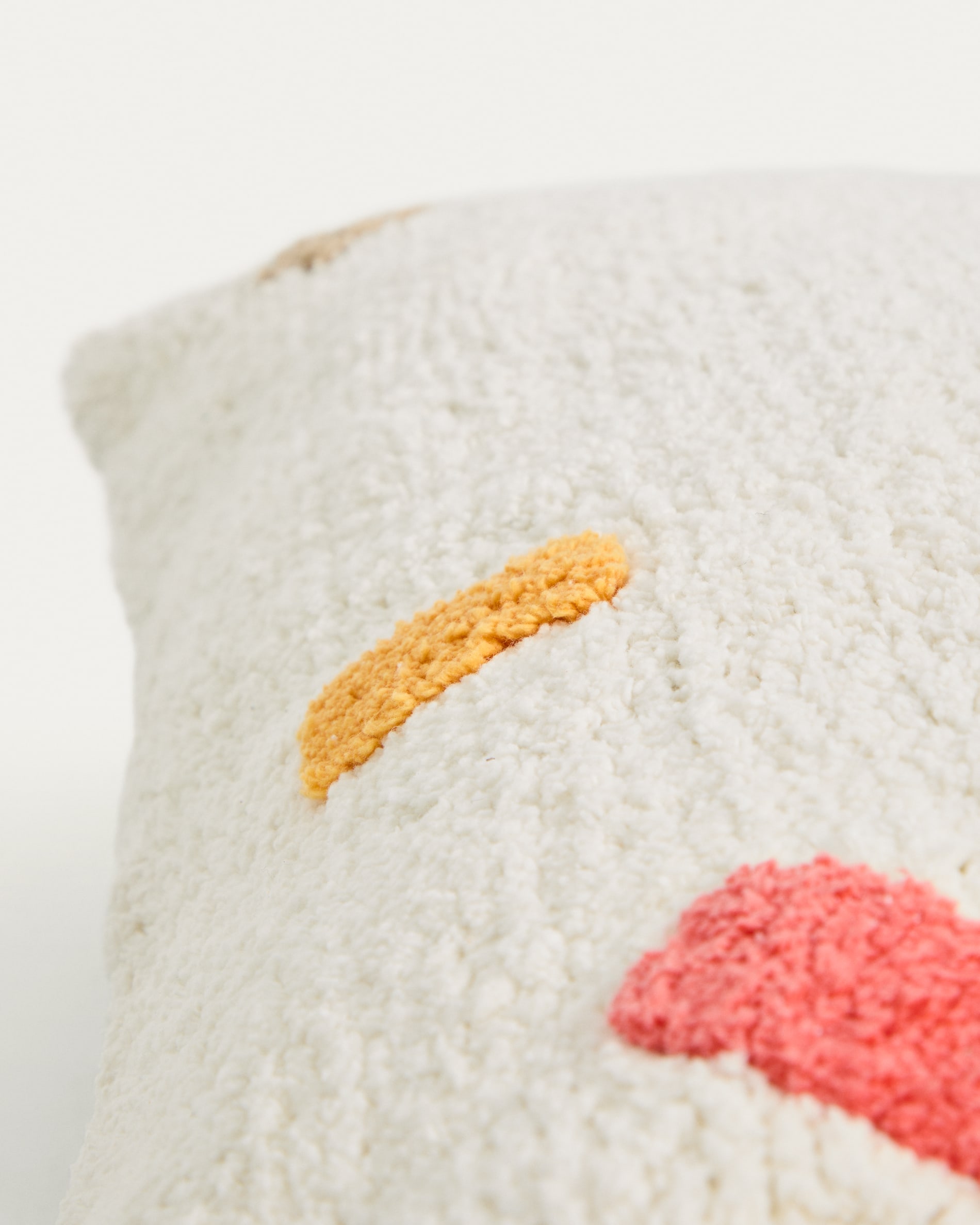 Epifania floor cushion cover 100% white cotton with multicolour dots