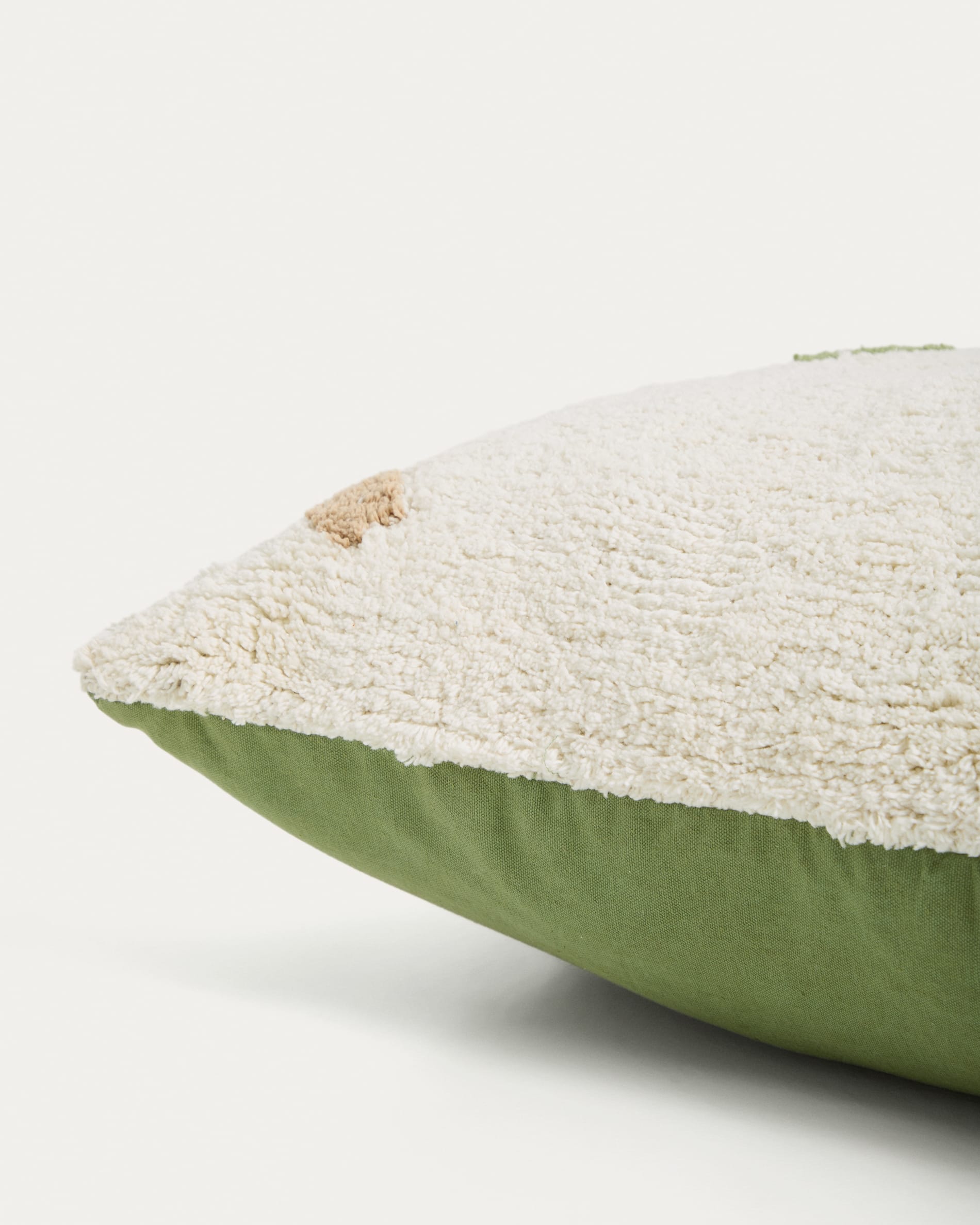 Epifania floor cushion cover 100% white cotton with multicolour dots