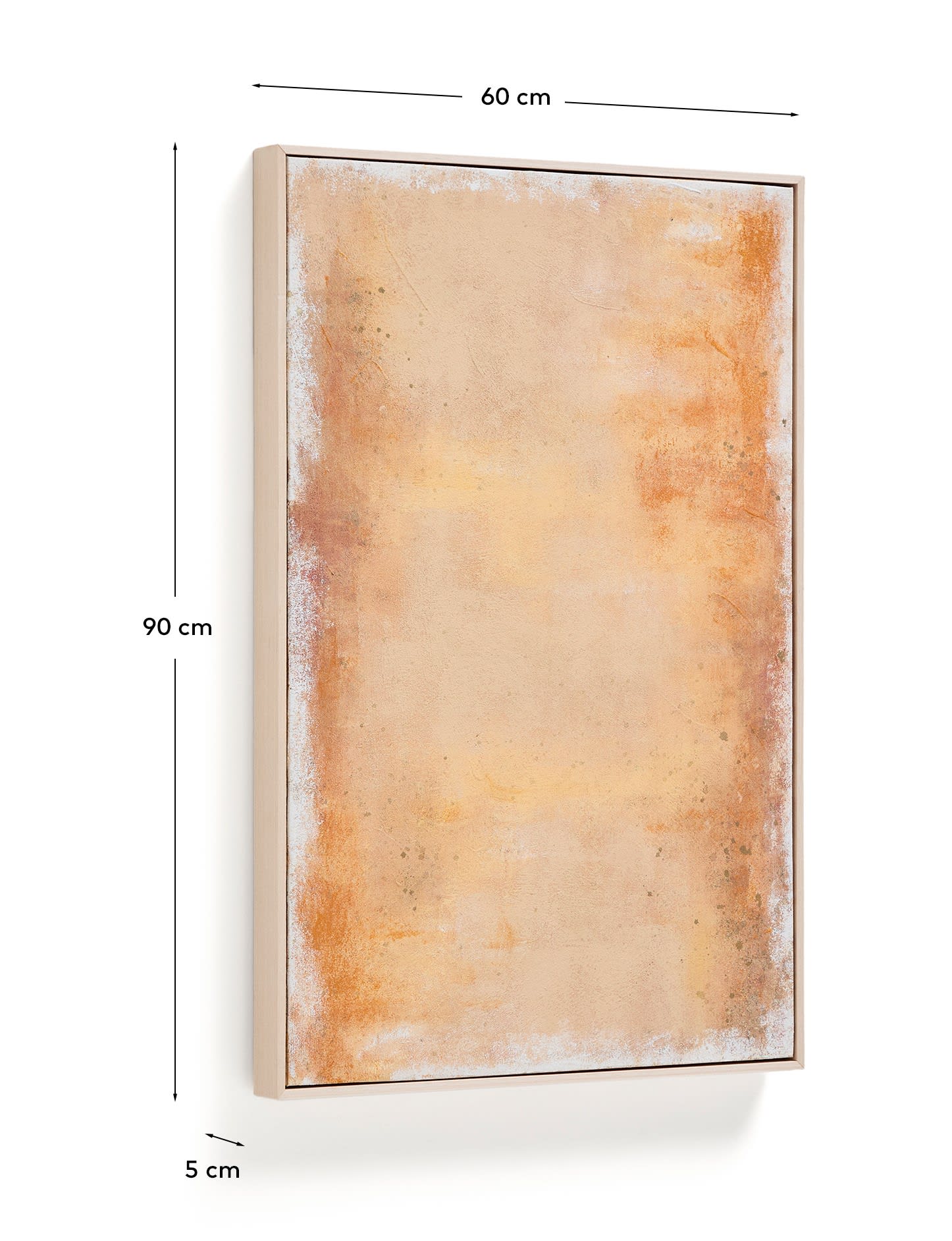 Selnar yellow abstract picture 60 x 90cm