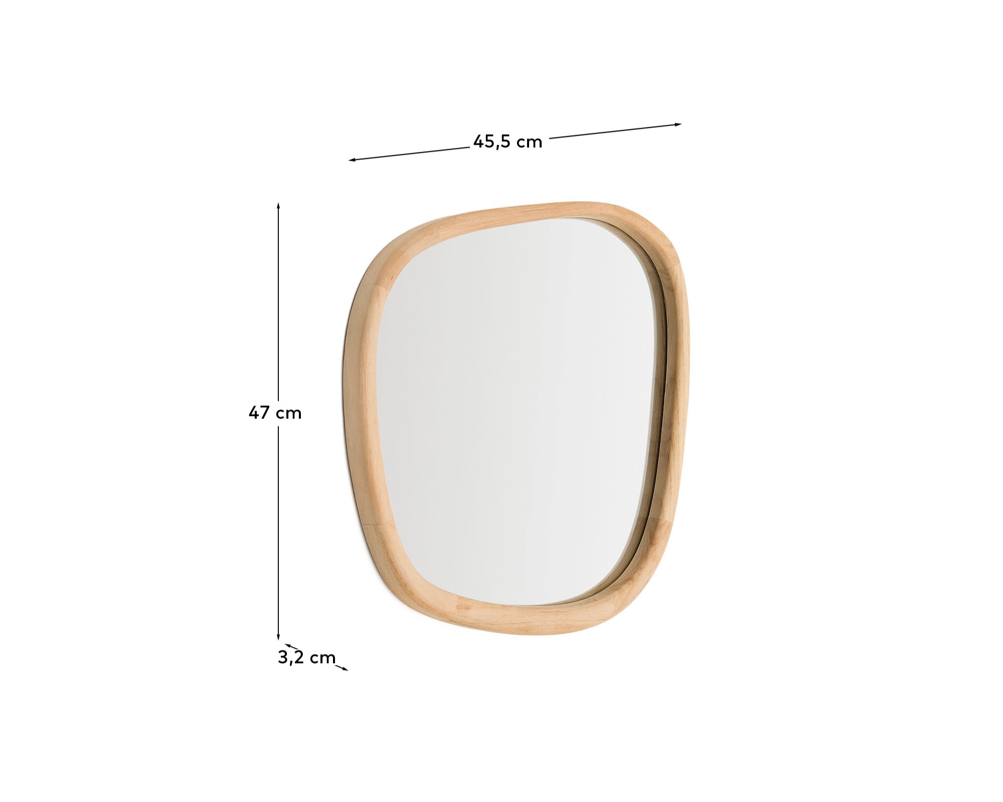 Alura teak wood mirror 45,5 x 47 cm FSC 100%