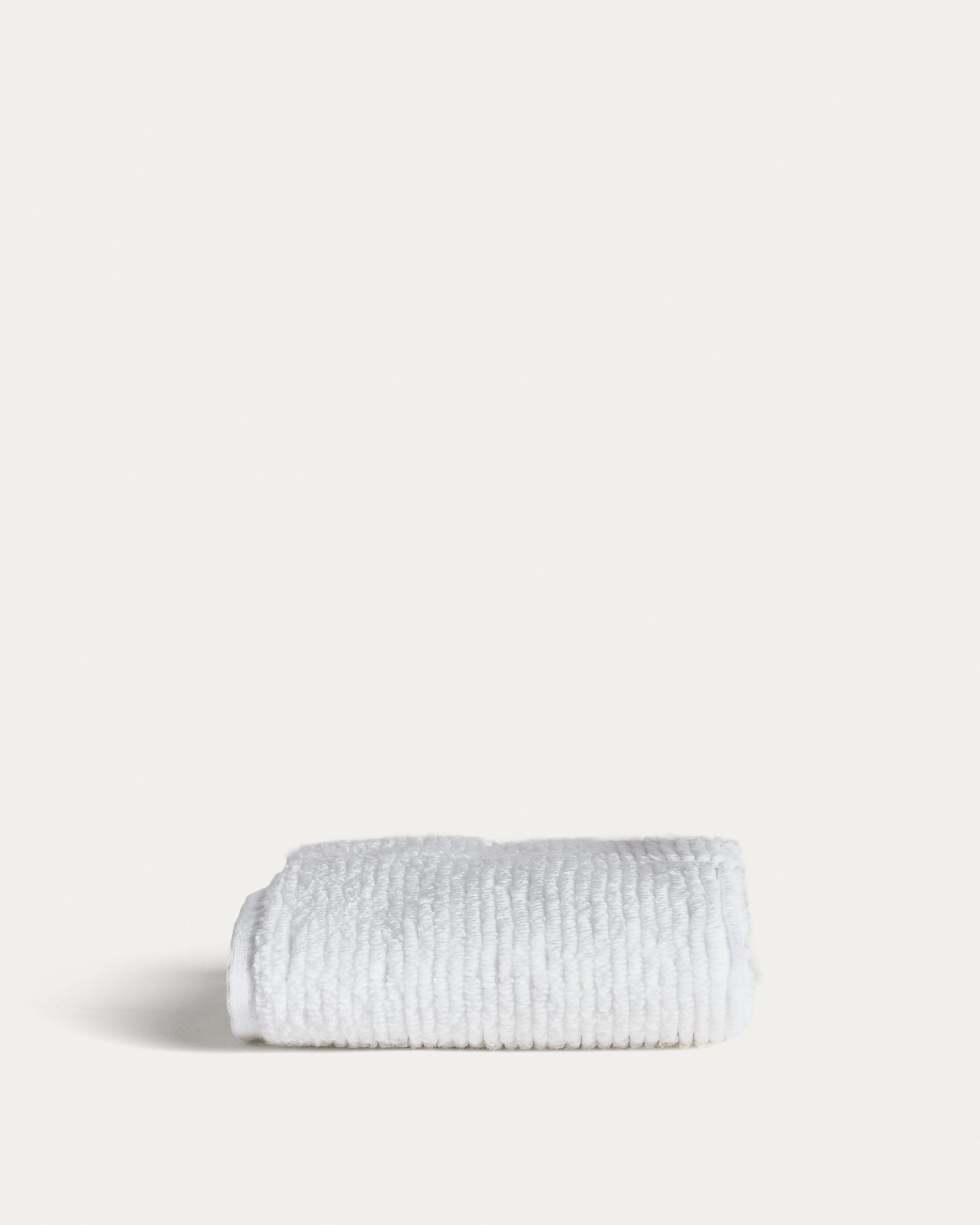 Olvira 100% cotton white jacquard hand towel 30 x 50cm