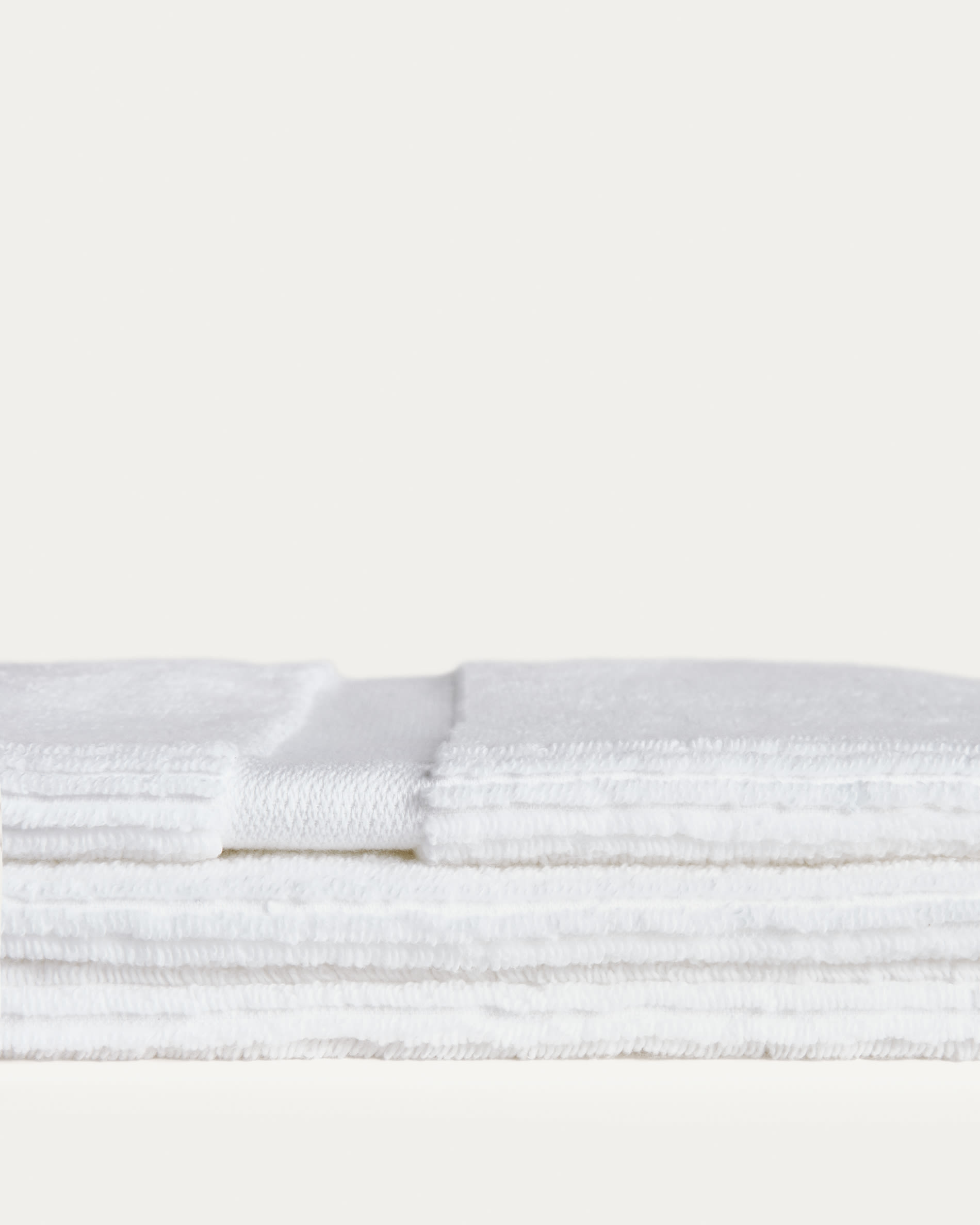 Olvira 100% cotton white jacquard hand towel 50 x 90cm