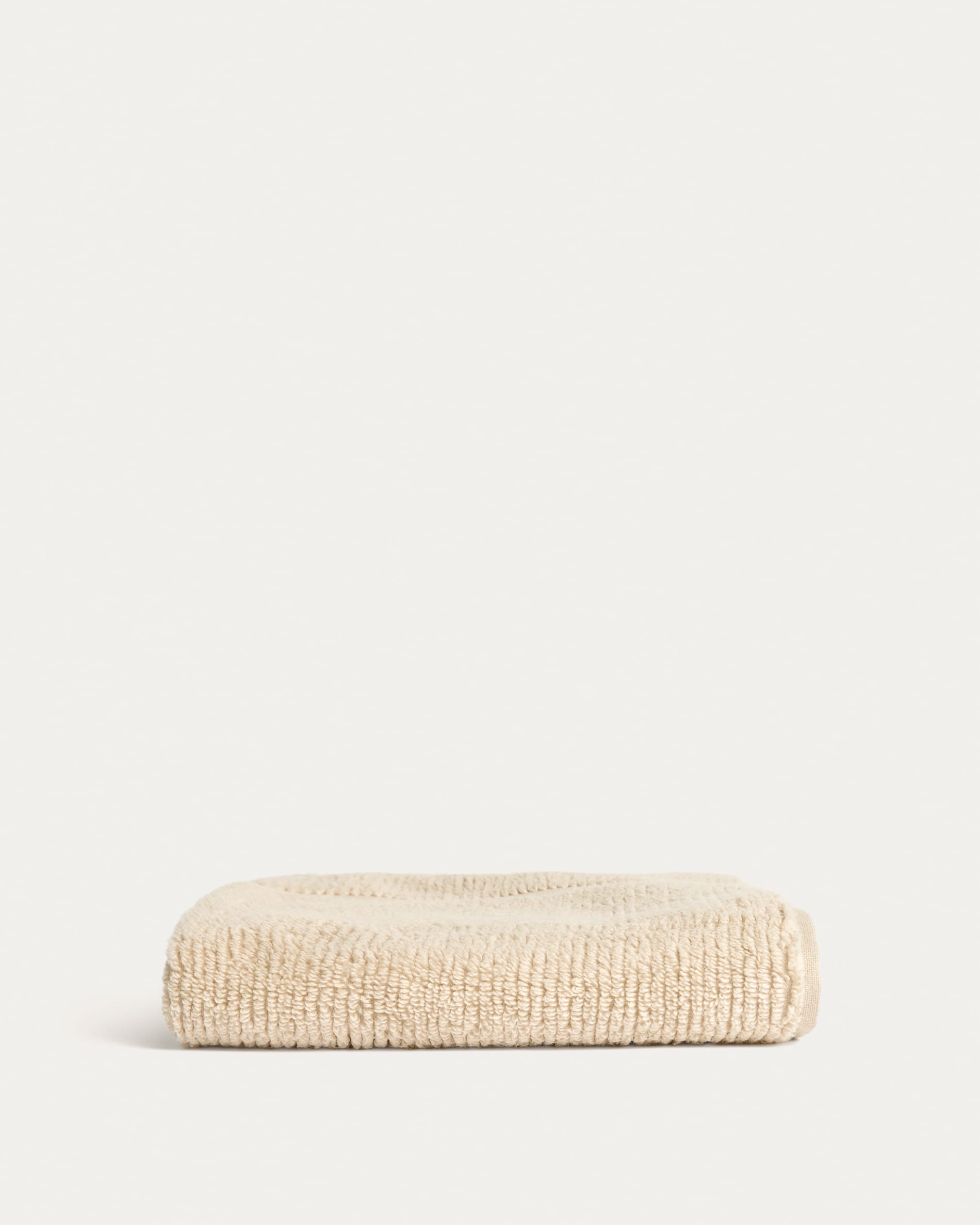 Olvira 100% cotton beige jacquard hand towel 50 x 90cm