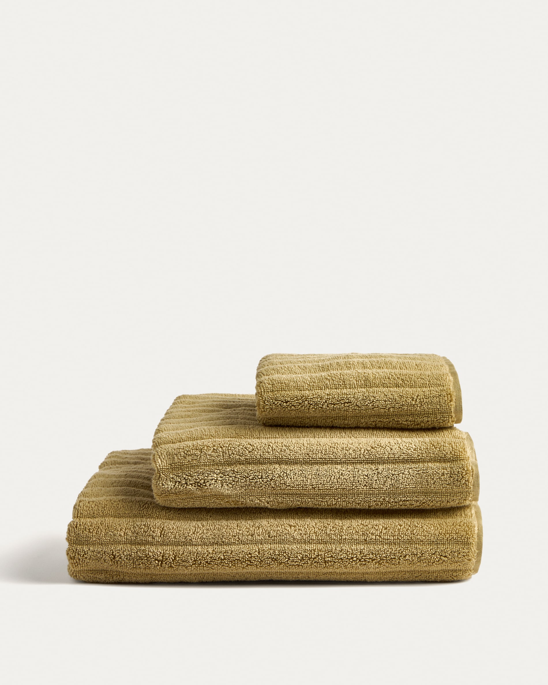 Navira 100% cotton light green face towel 30 x 50cm