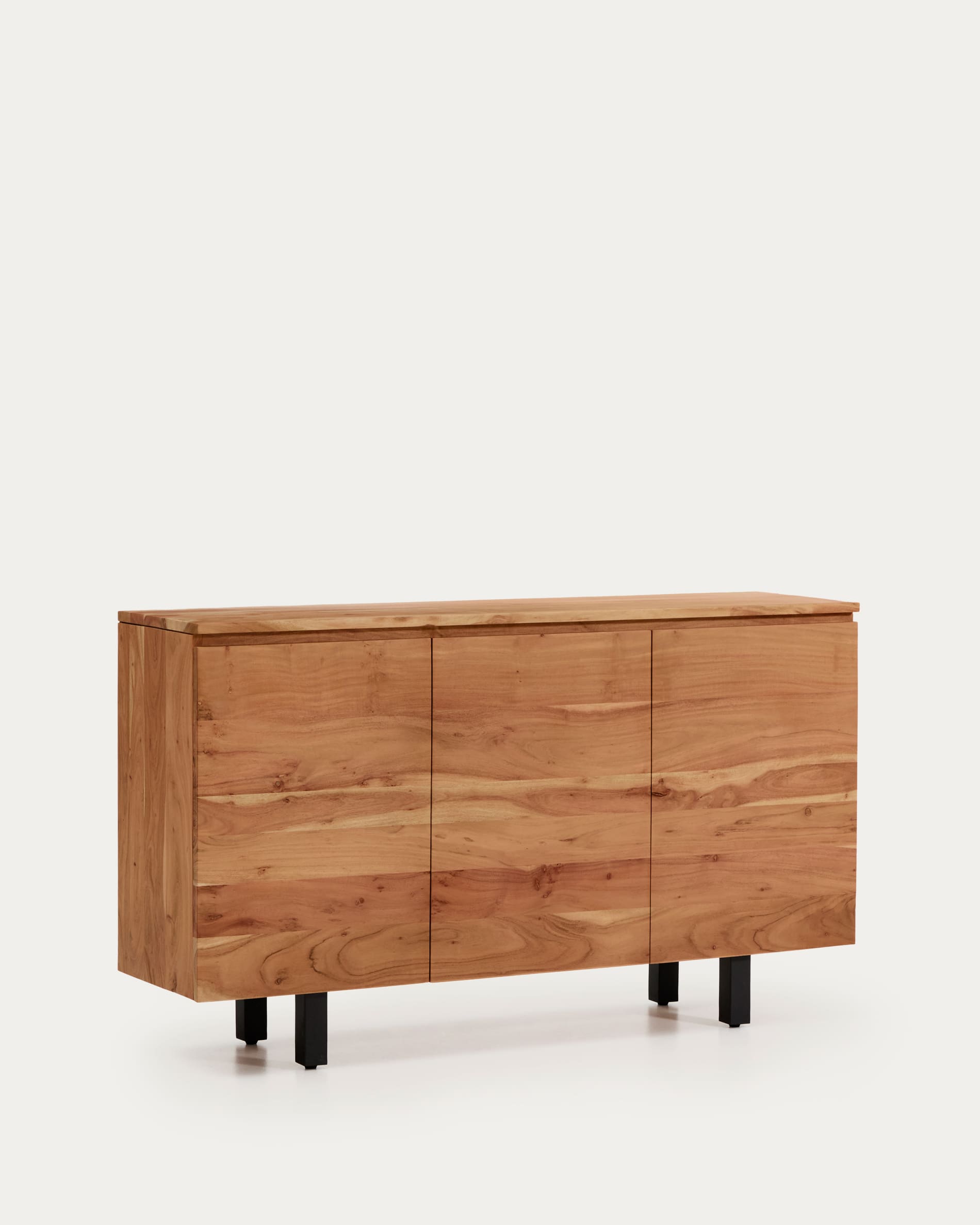 Uxue 3-door sideboard in solid acacia wood with bleached finish 150 x 88cm