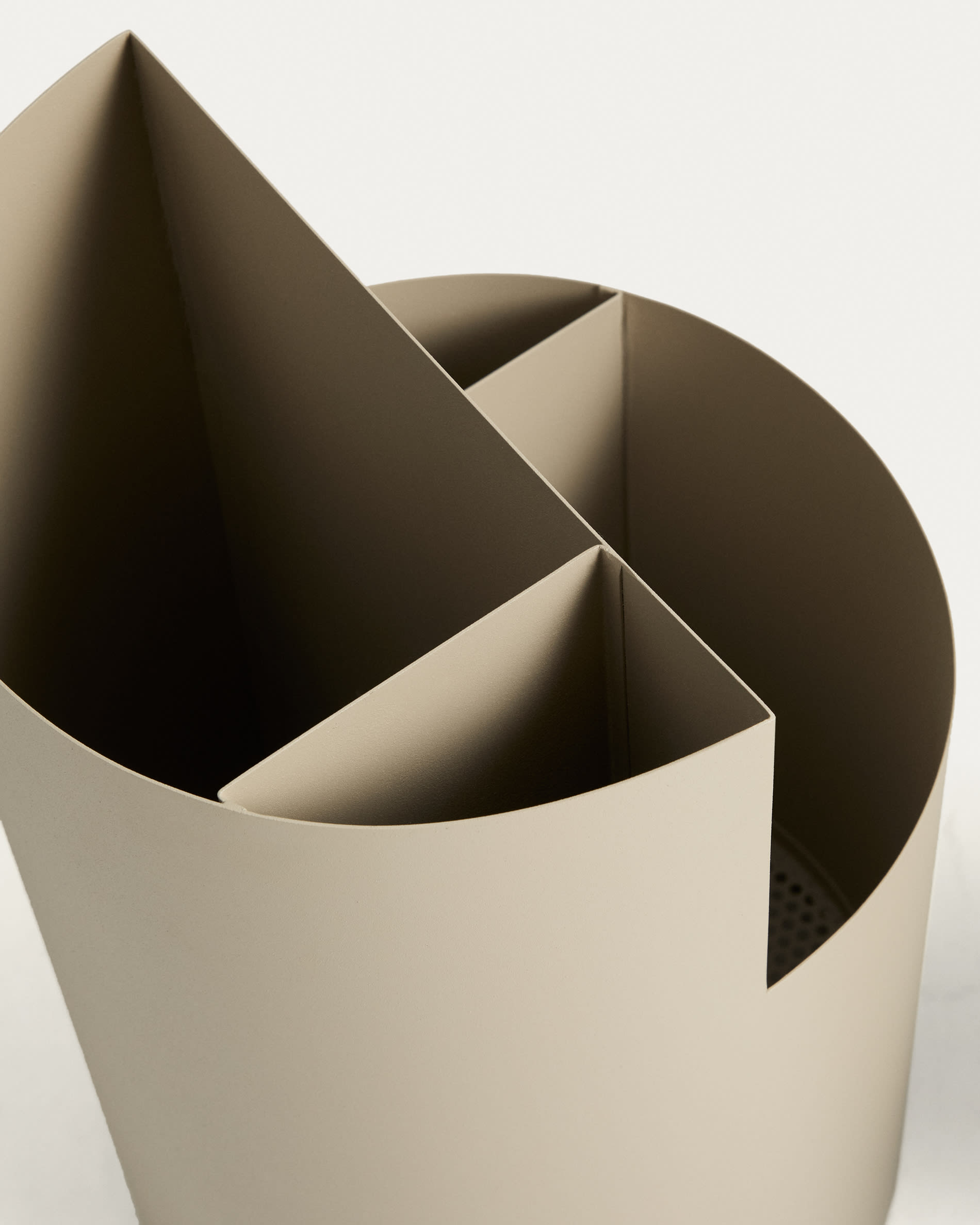 Atin beige metal large umbrella stand