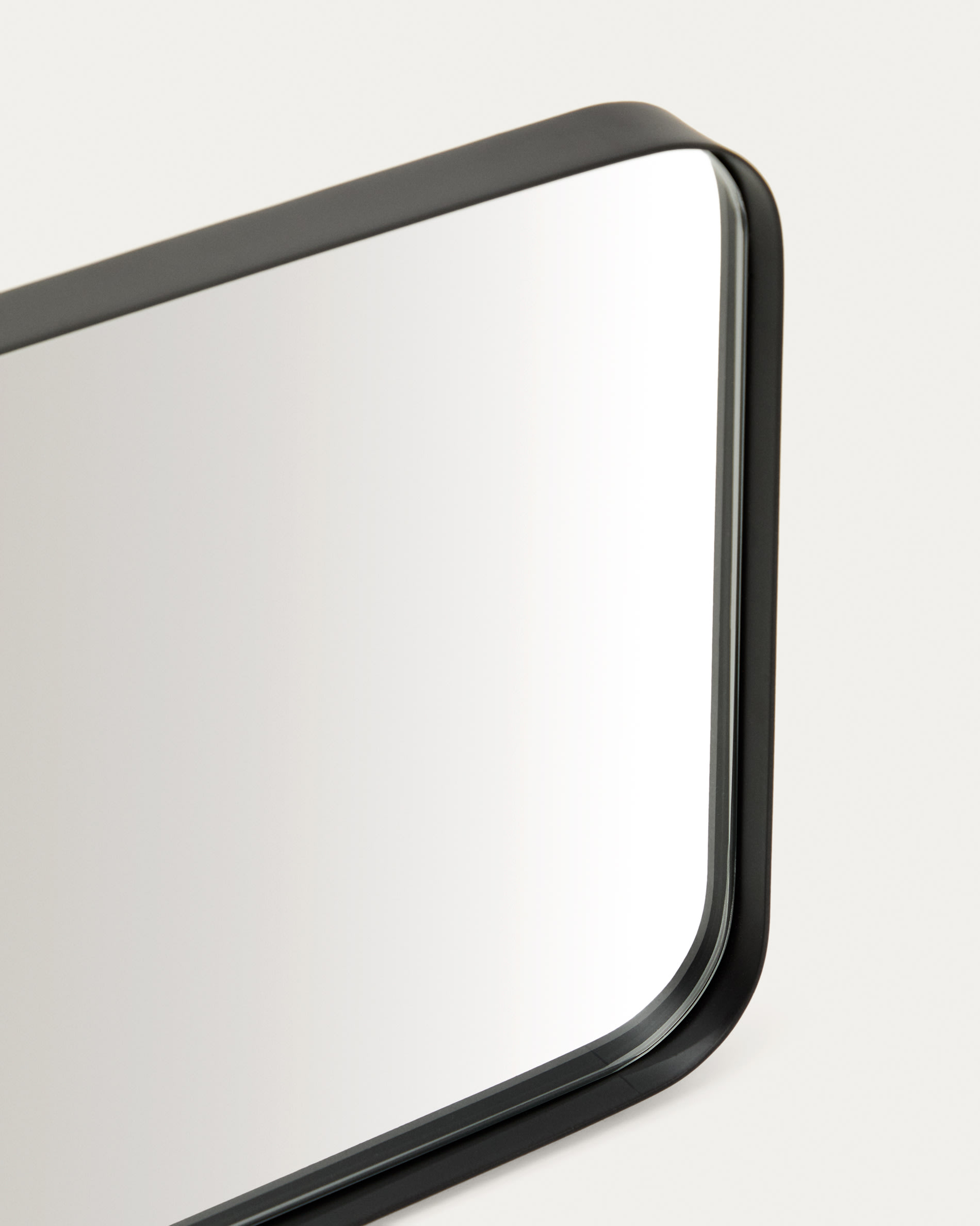 Marco black metal mirror 55.5 x 150.5cm