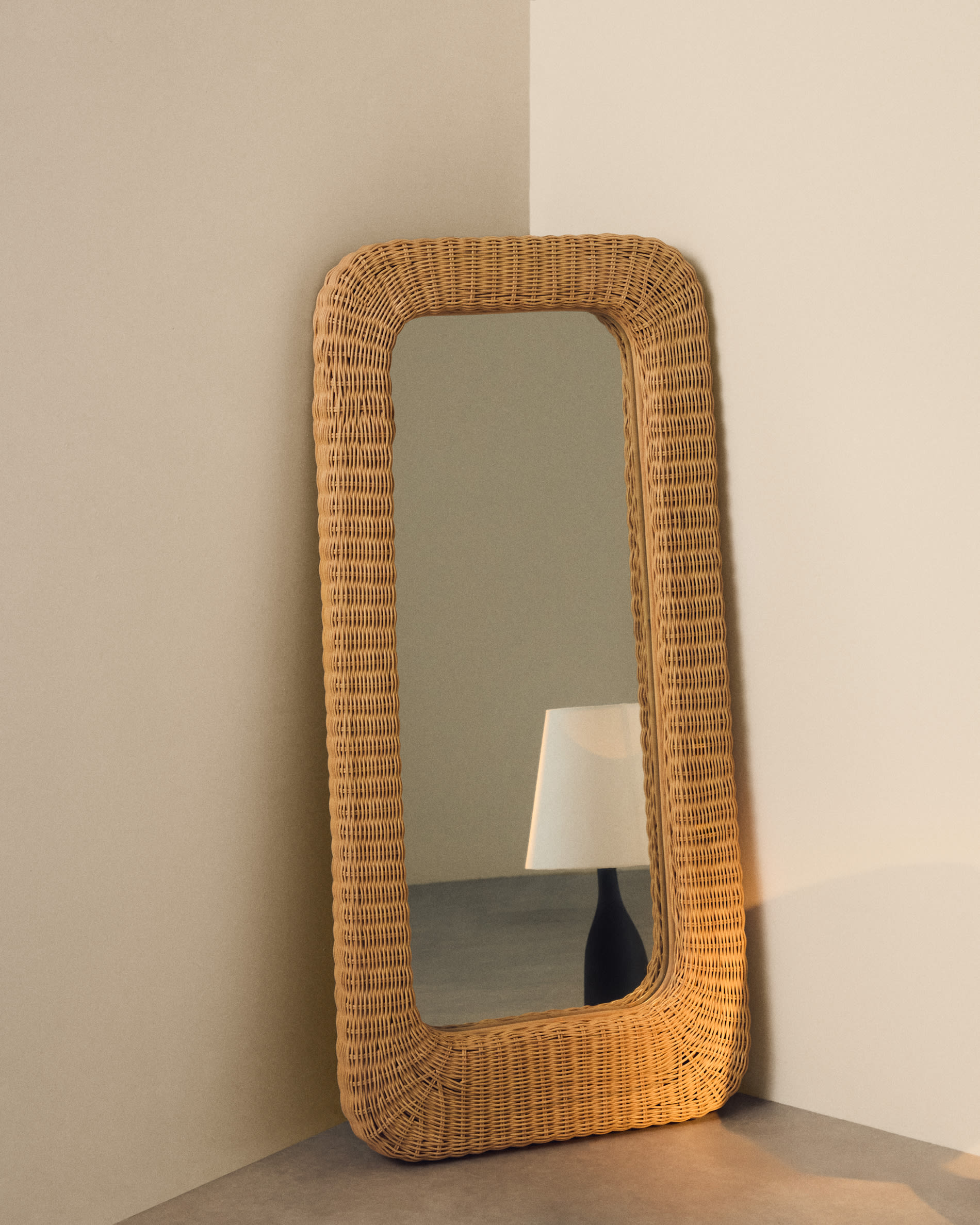 Zilna rattan mirror 58 x 120 cm