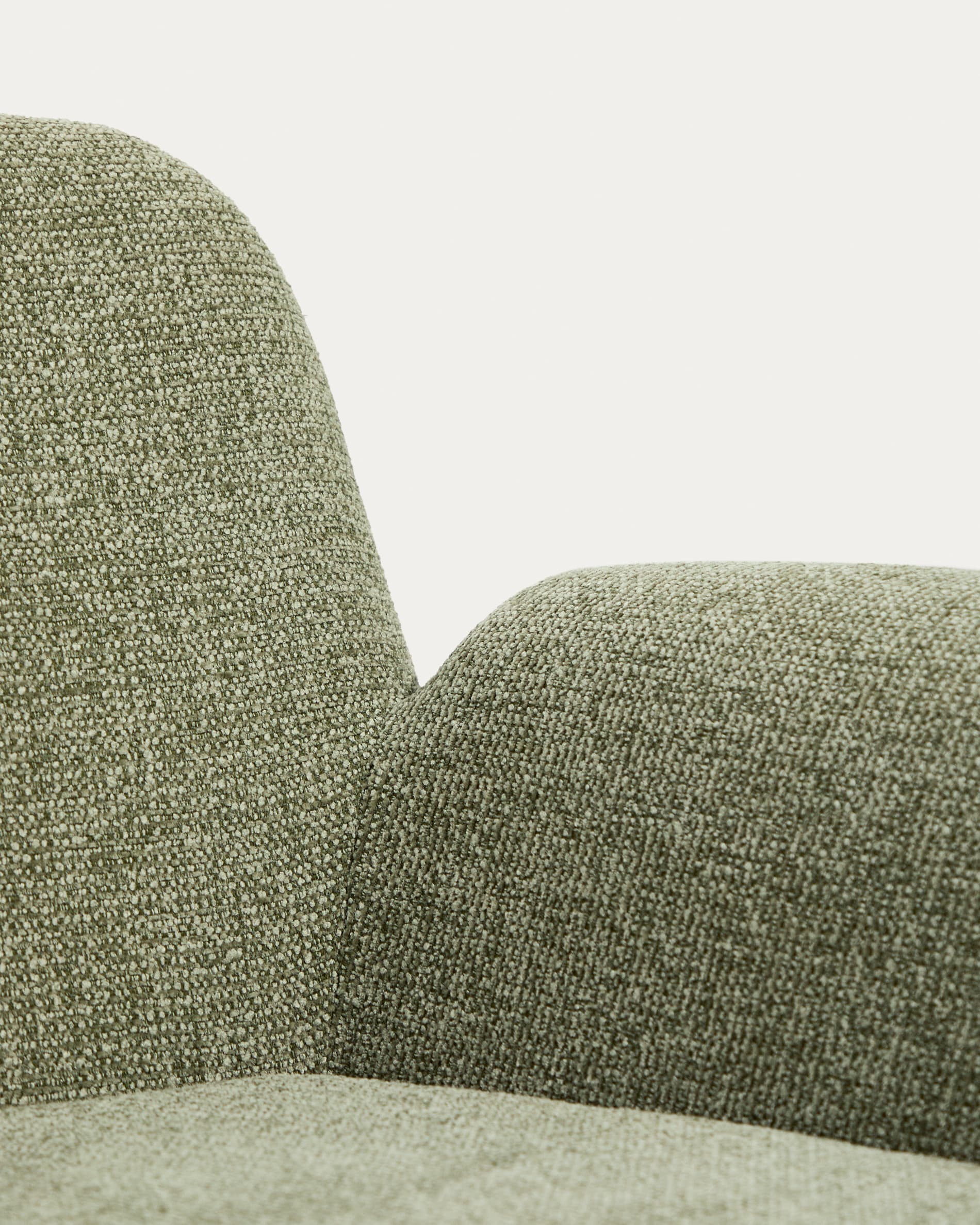 Melvia green chenille armchair