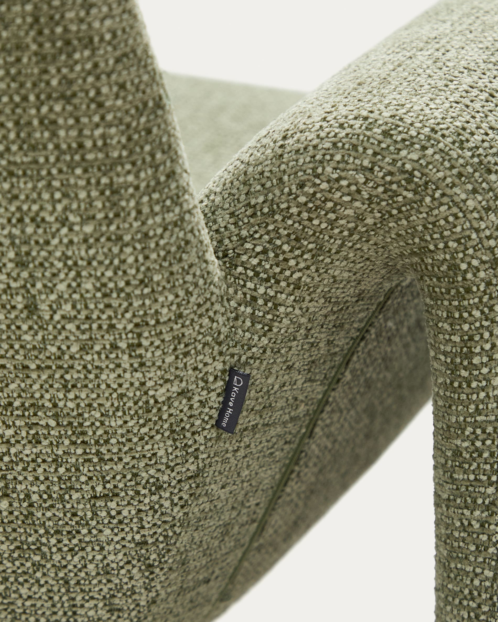 Melvia green chenille armchair