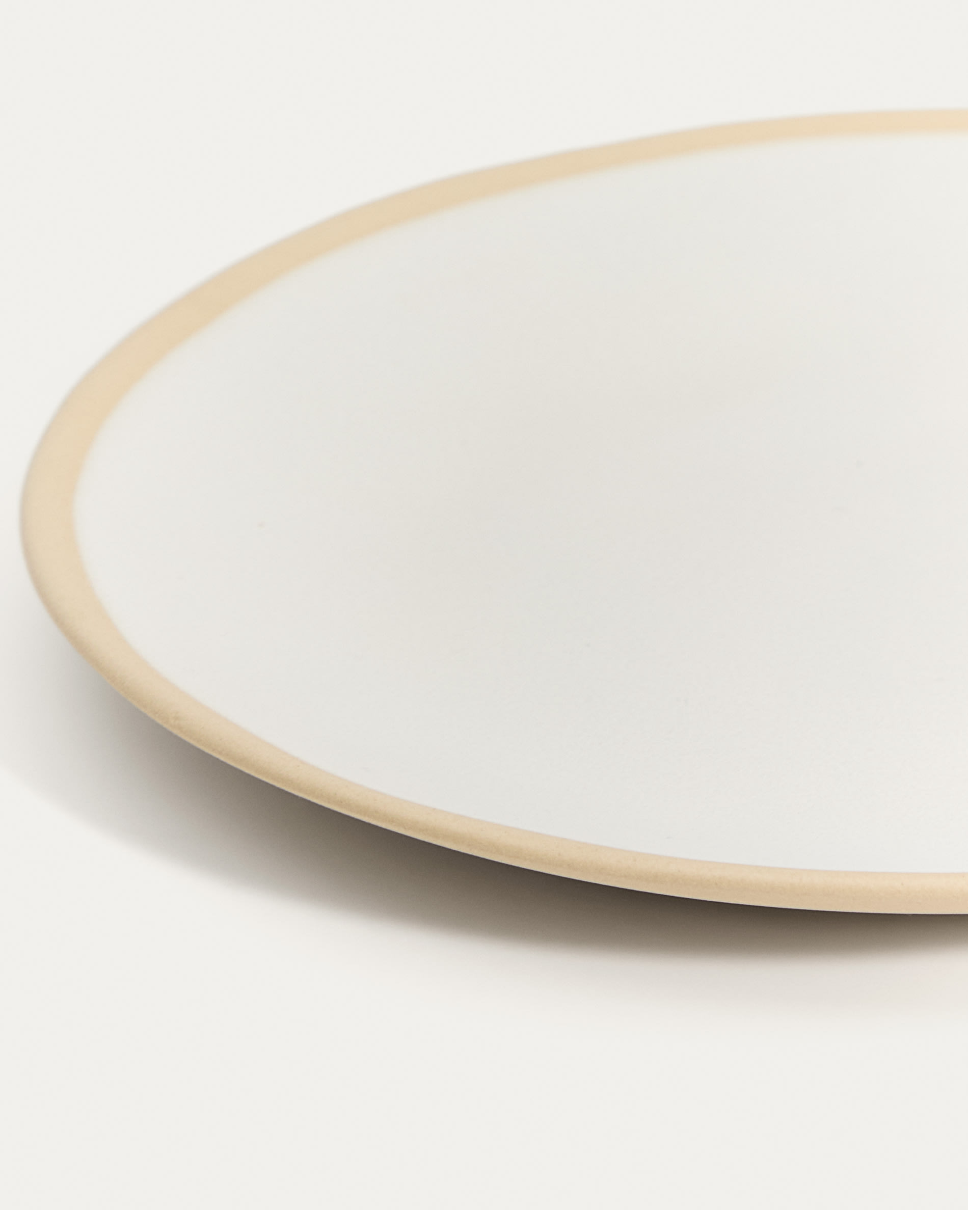Beige Azir ceramic dessert plate