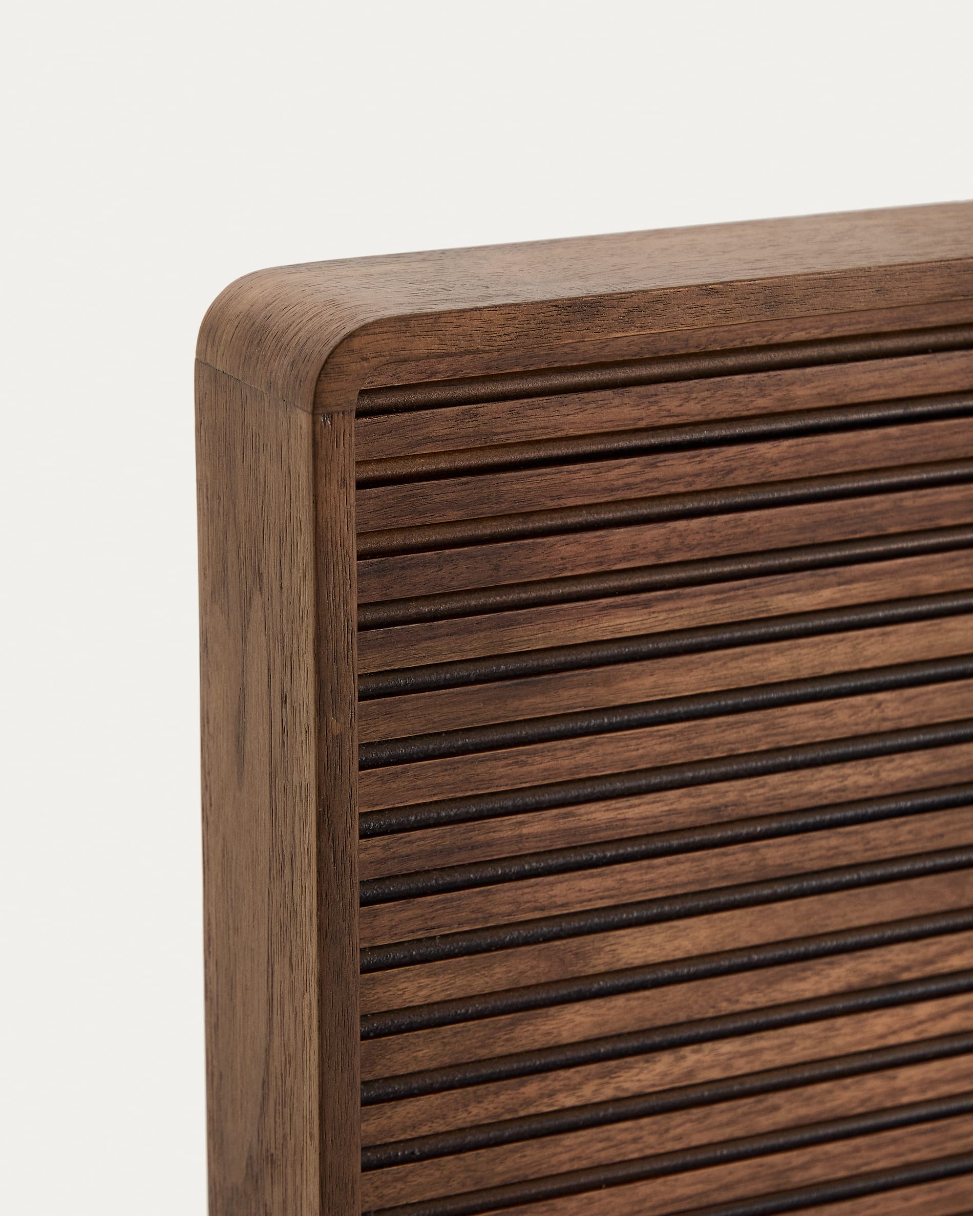 Norlen headboard in walnut veneer with dark finish and LED light for a bed up to 180 cm FSC Mix Credit