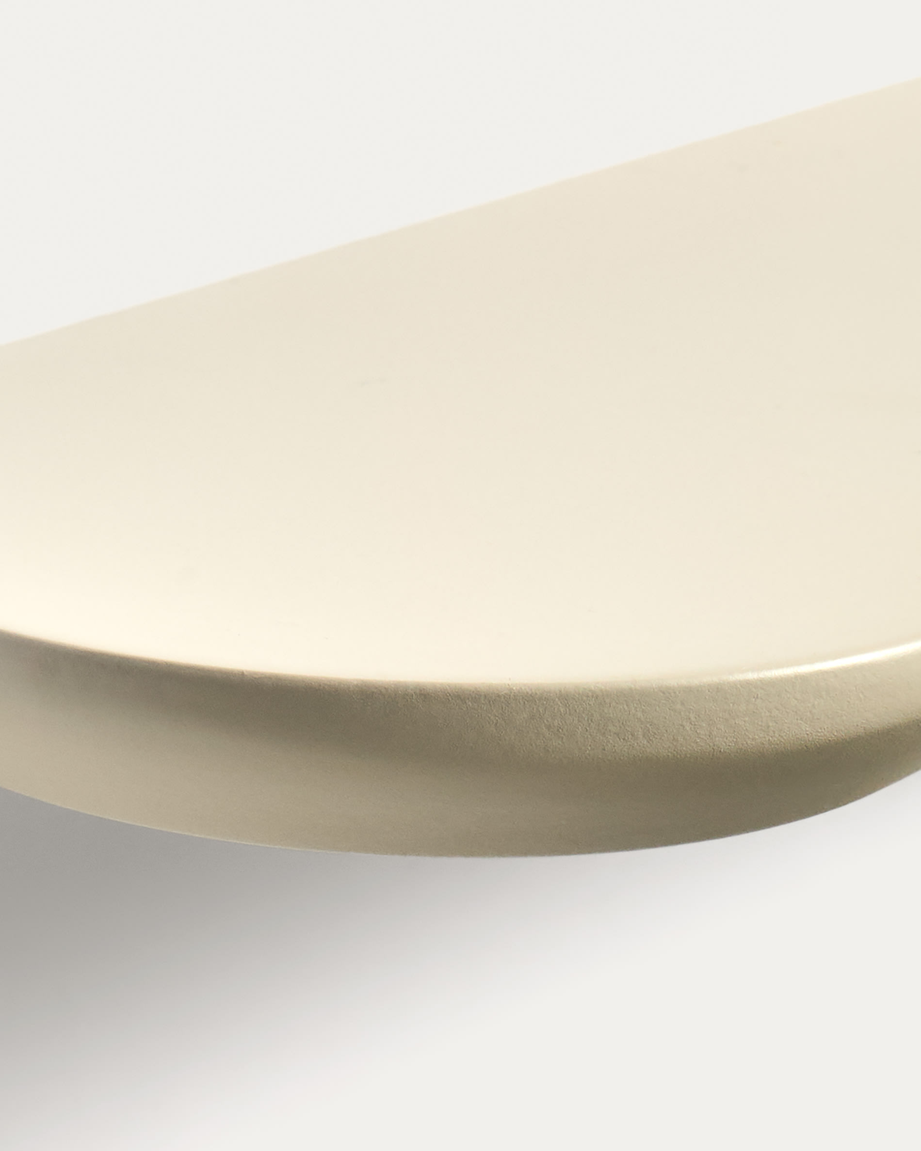 Arely set of 2 MDF shelves with beige lacquer finish 35 cm/55 cm