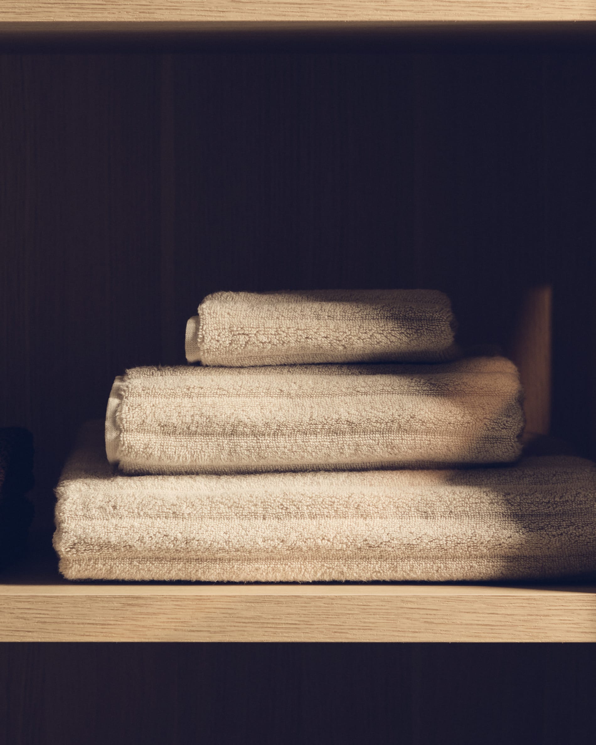 Navira 100% cotton beige face towel 30 x 50cm