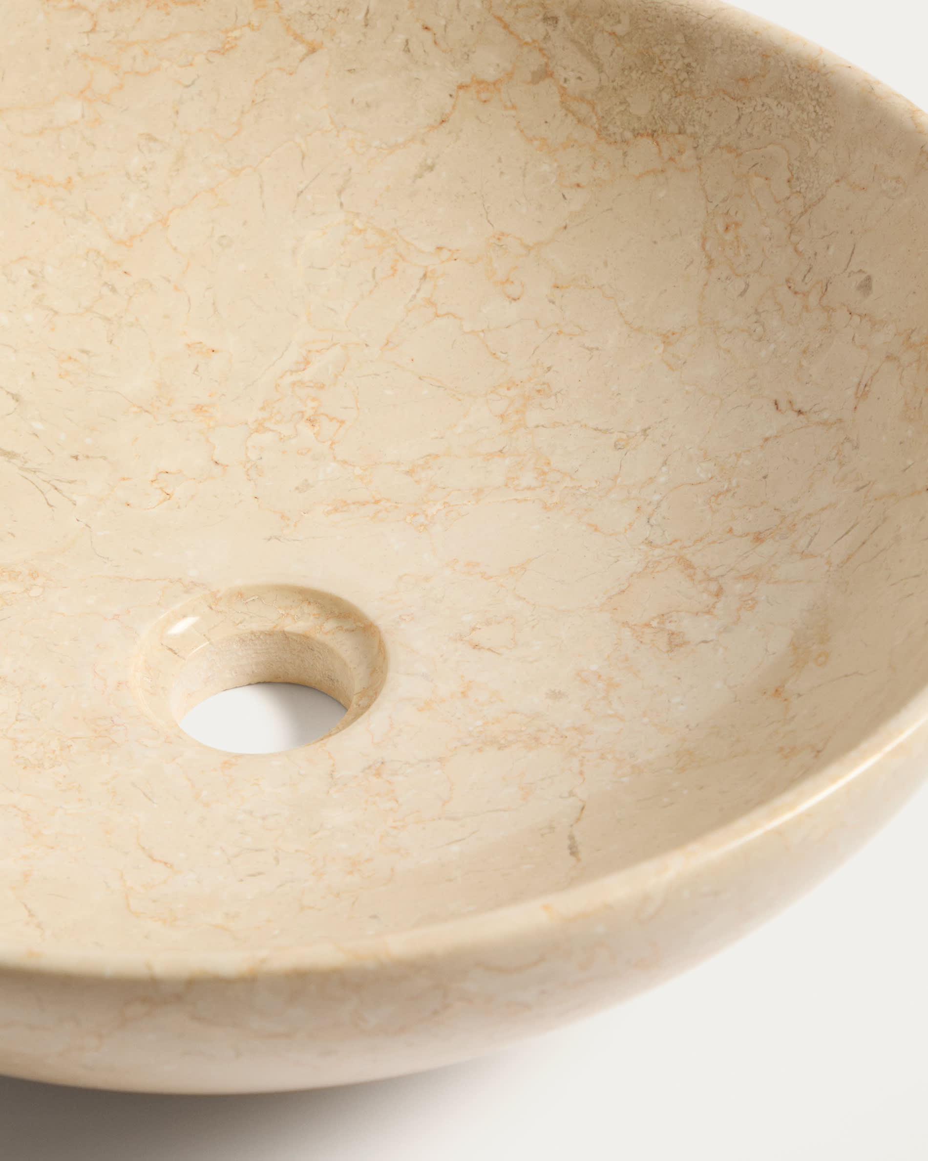 Darnen beige marble countertop washbasin Ø 35cm