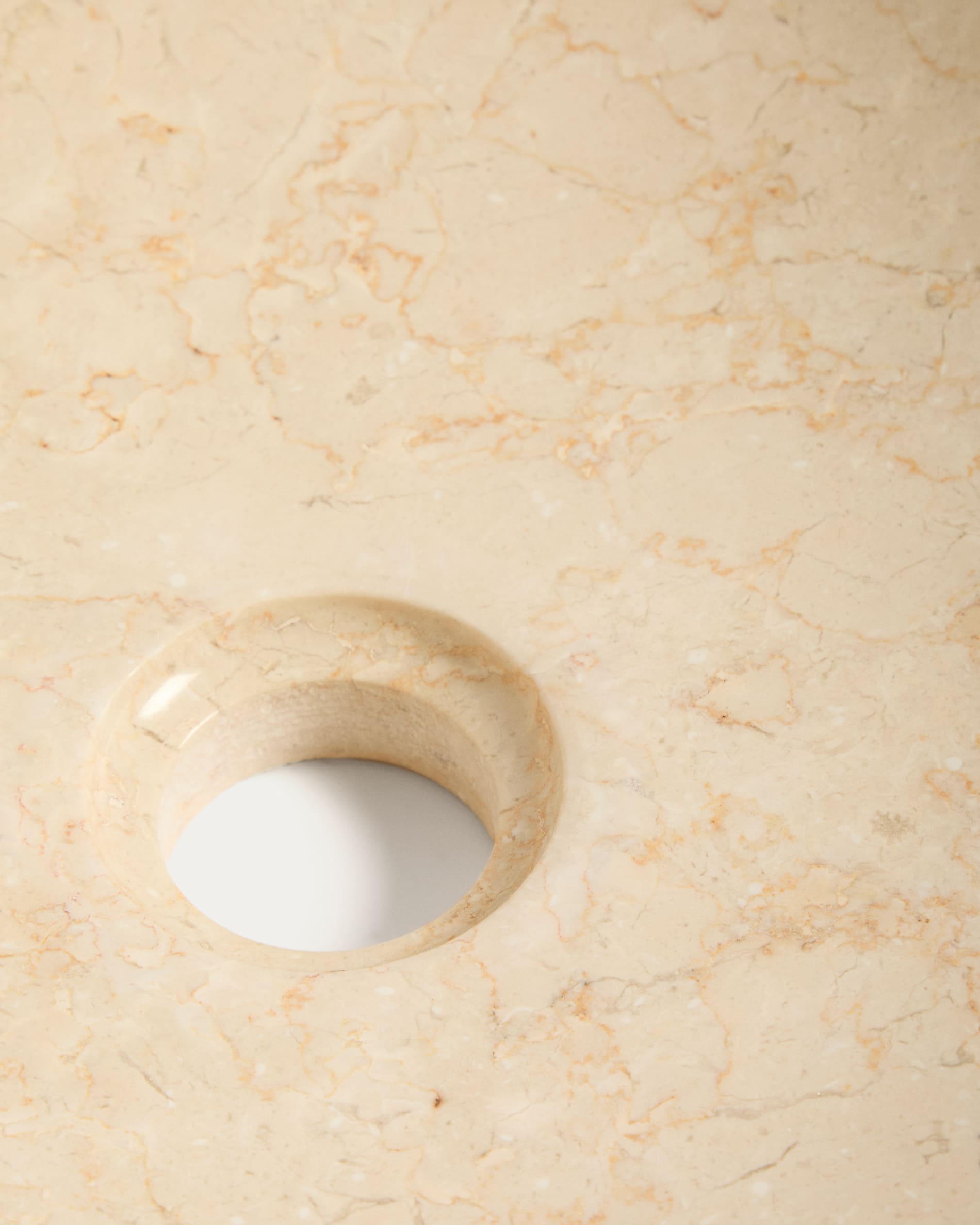 Darnen beige marble countertop washbasin Ø 35cm