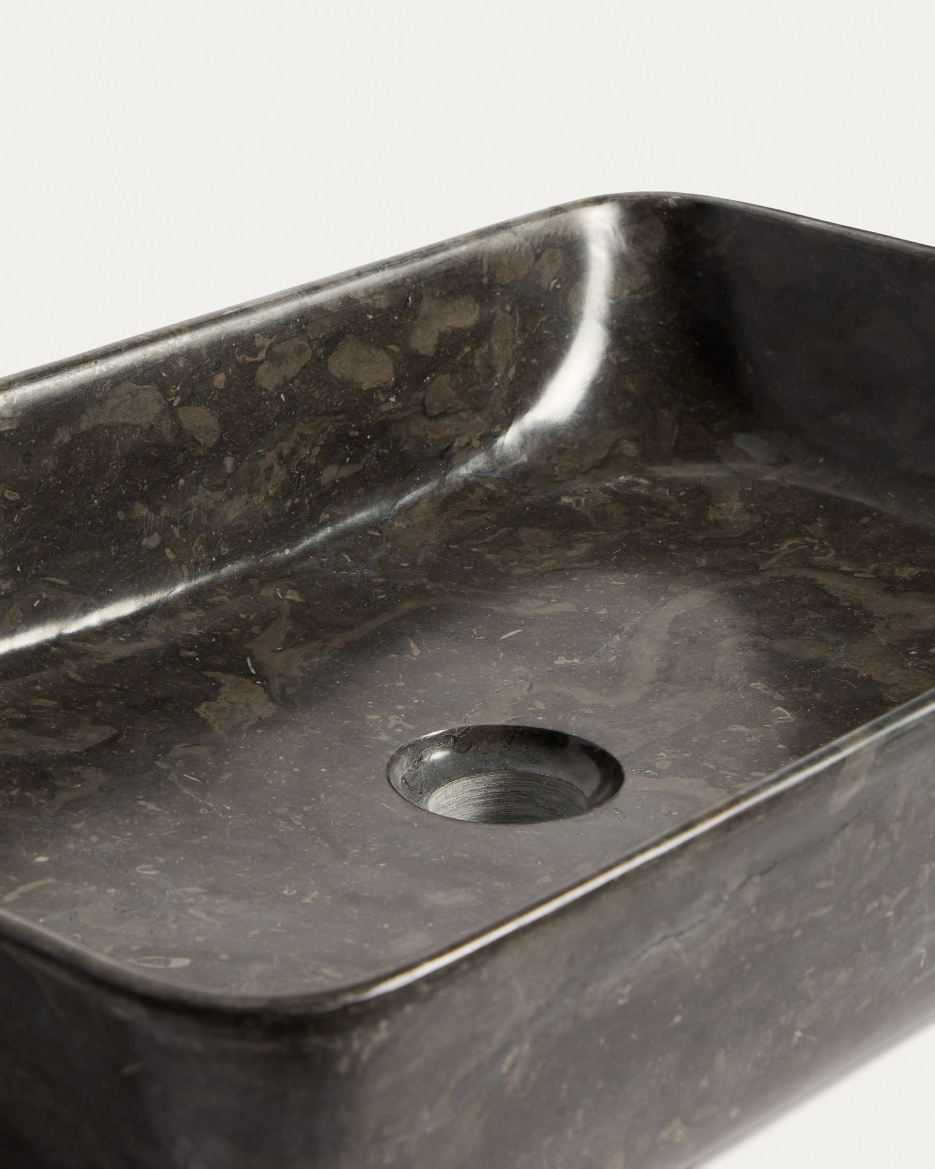 Darnen grey marble countertop washbasin 55 x 35cm