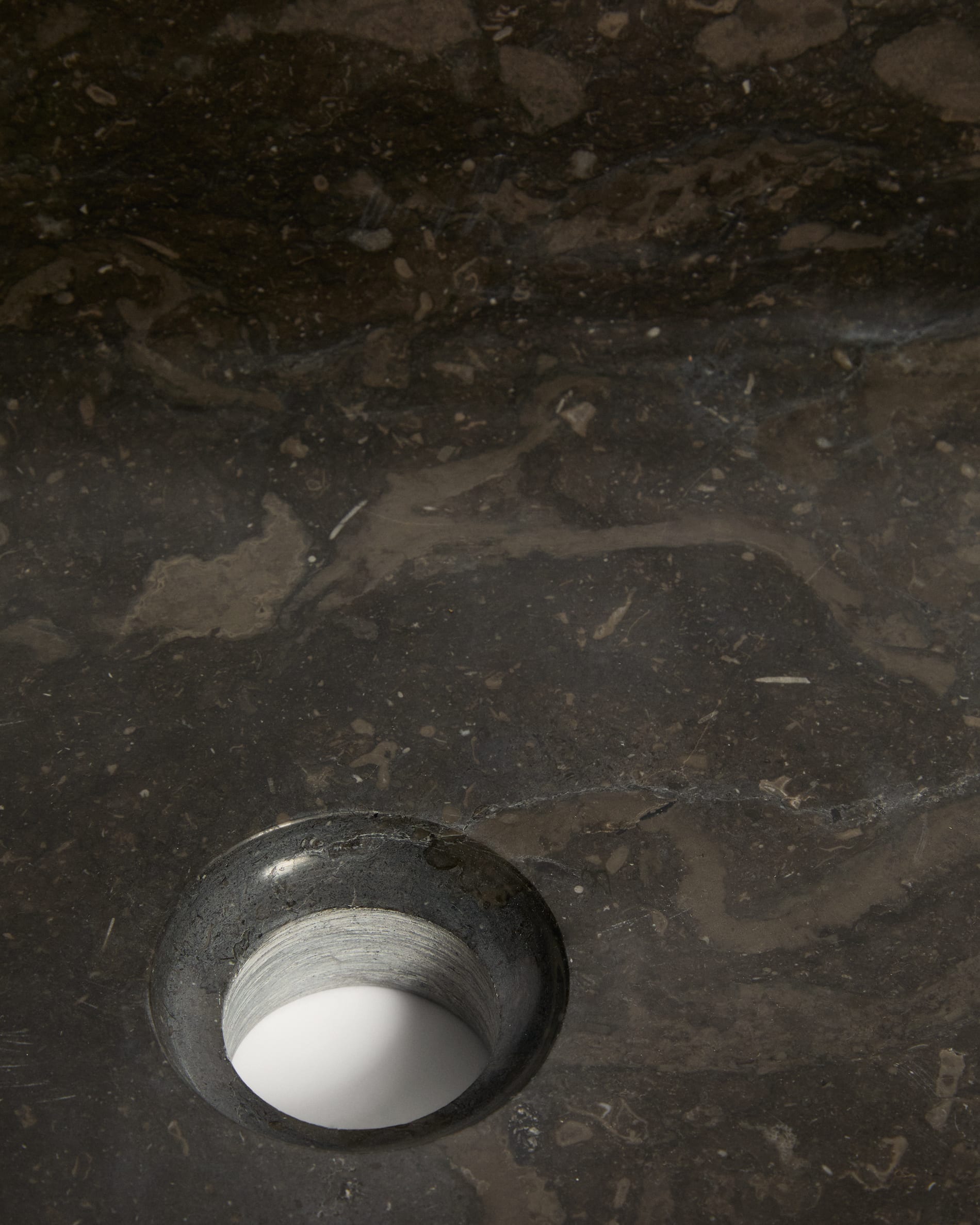 Darnen grey marble countertop washbasin 55 x 35cm